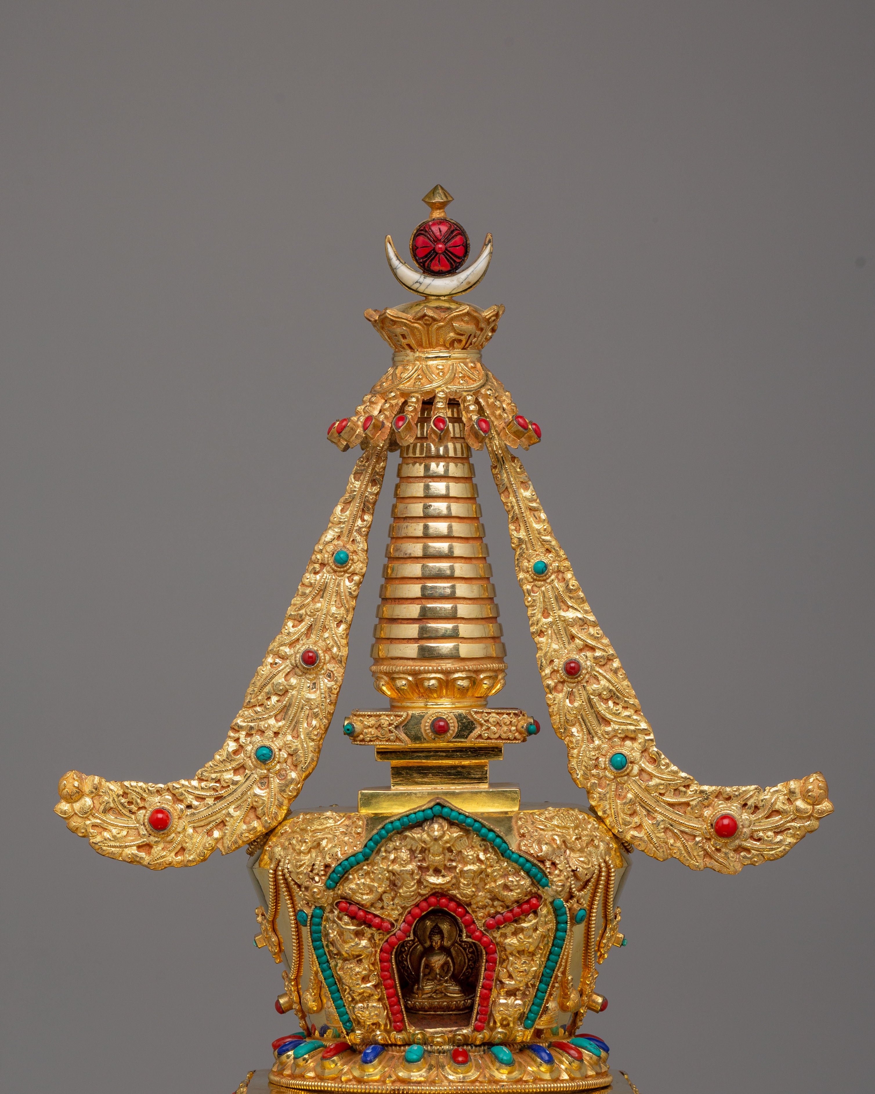 Handcrafted Ritual Enlightenment Stupa | Symbol of Peace & Spiritual Growth