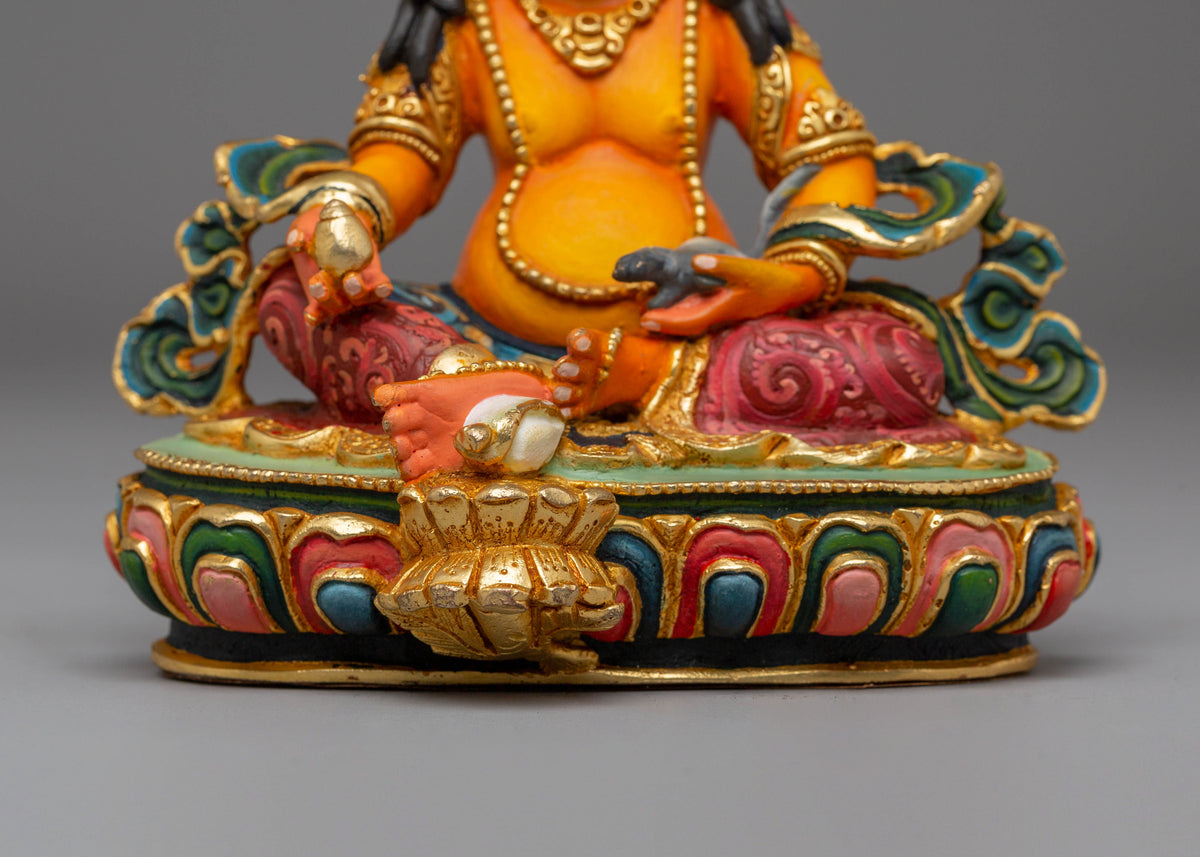 Handcrafted Copper Statue of Dzambhala for Altar and Decor