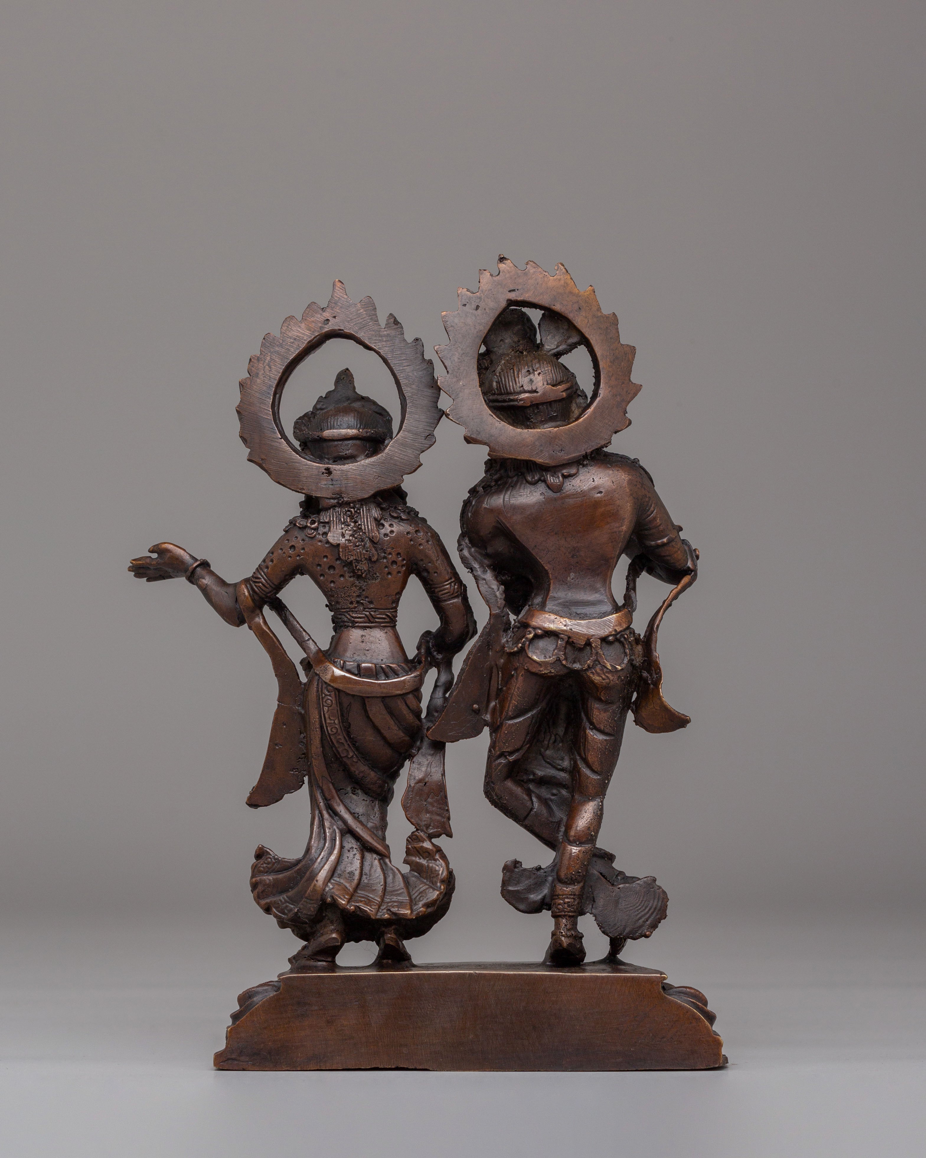 Traditional Sacred Radha Krishna Statue | Hindu Deity Figurine