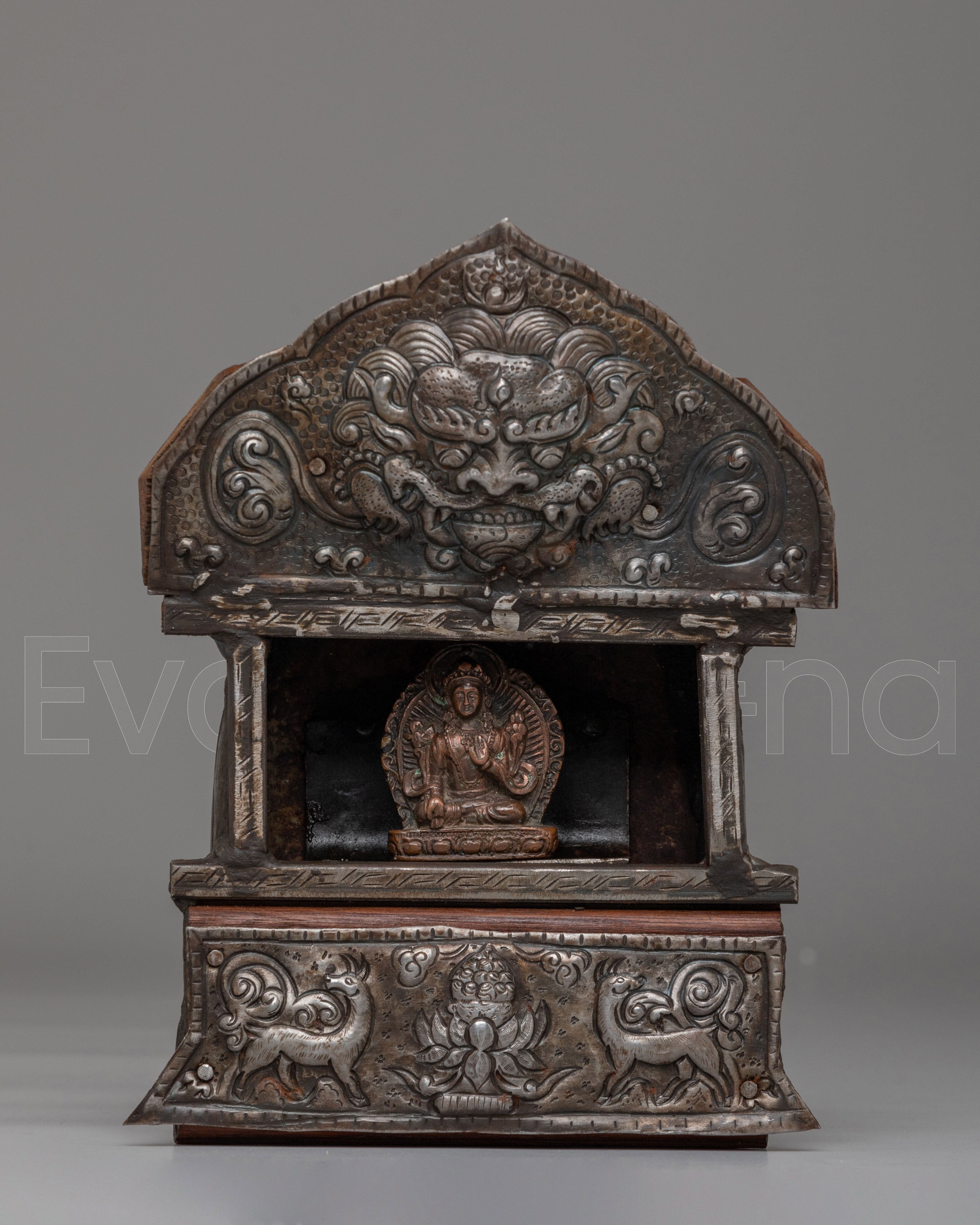 Himalayan Altar Box with Statue