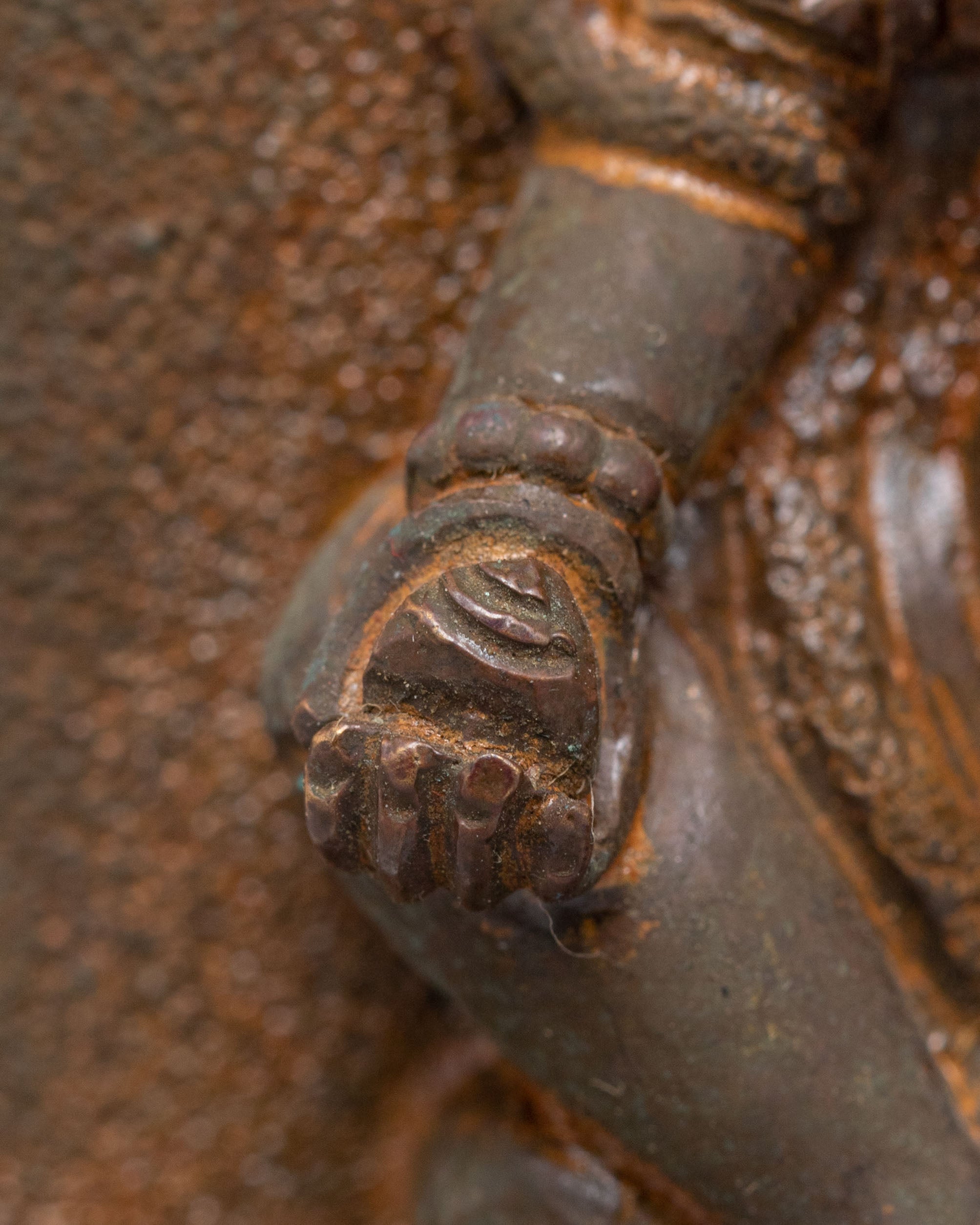 Sacred Dzambhala Buddhist Relief Sculpture | Tibetan Wealth Deity Artwork