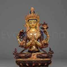 Chenrezig Handcrafted Tibetan Sculpture