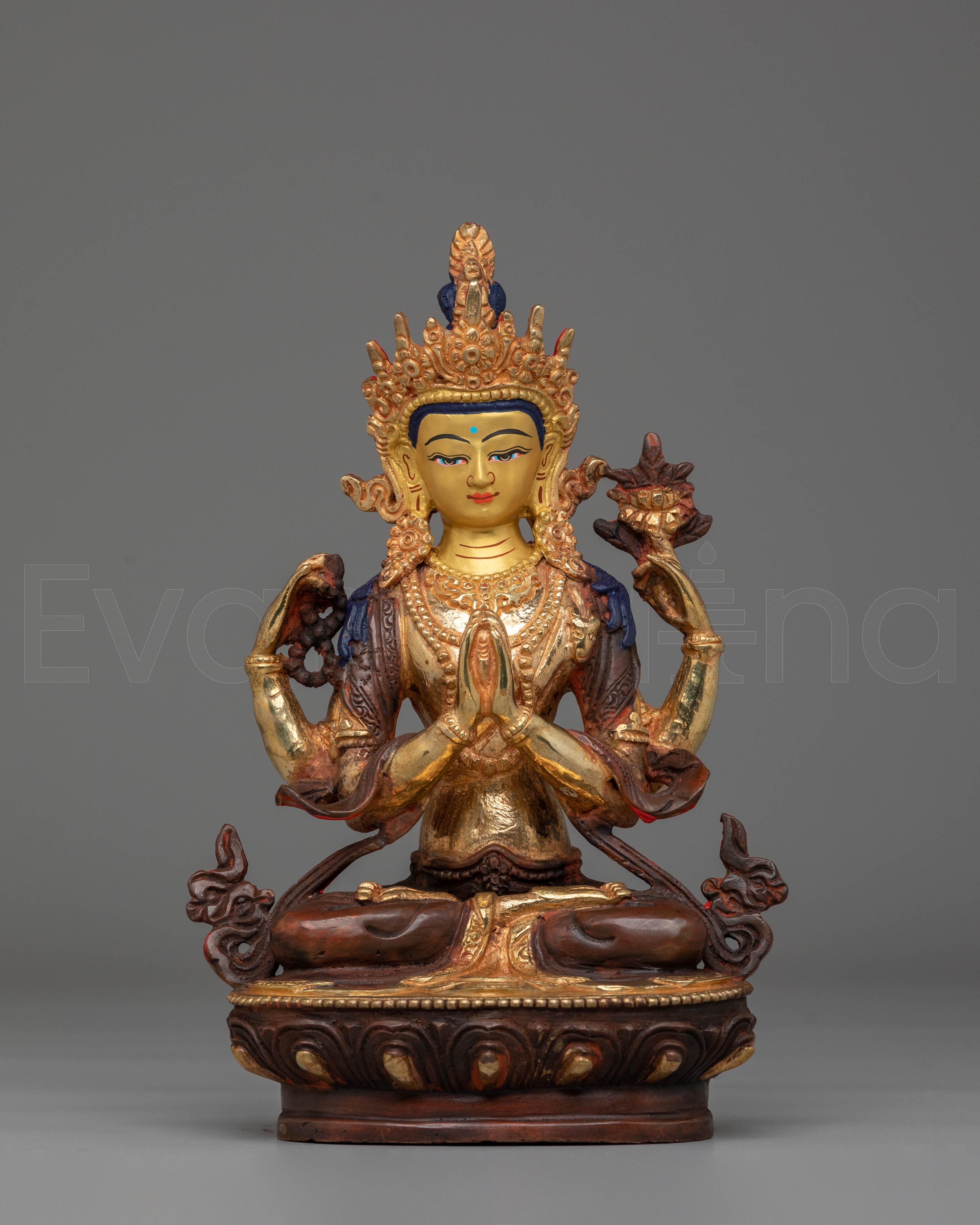 Chenrezig Handcrafted Tibetan Sculpture