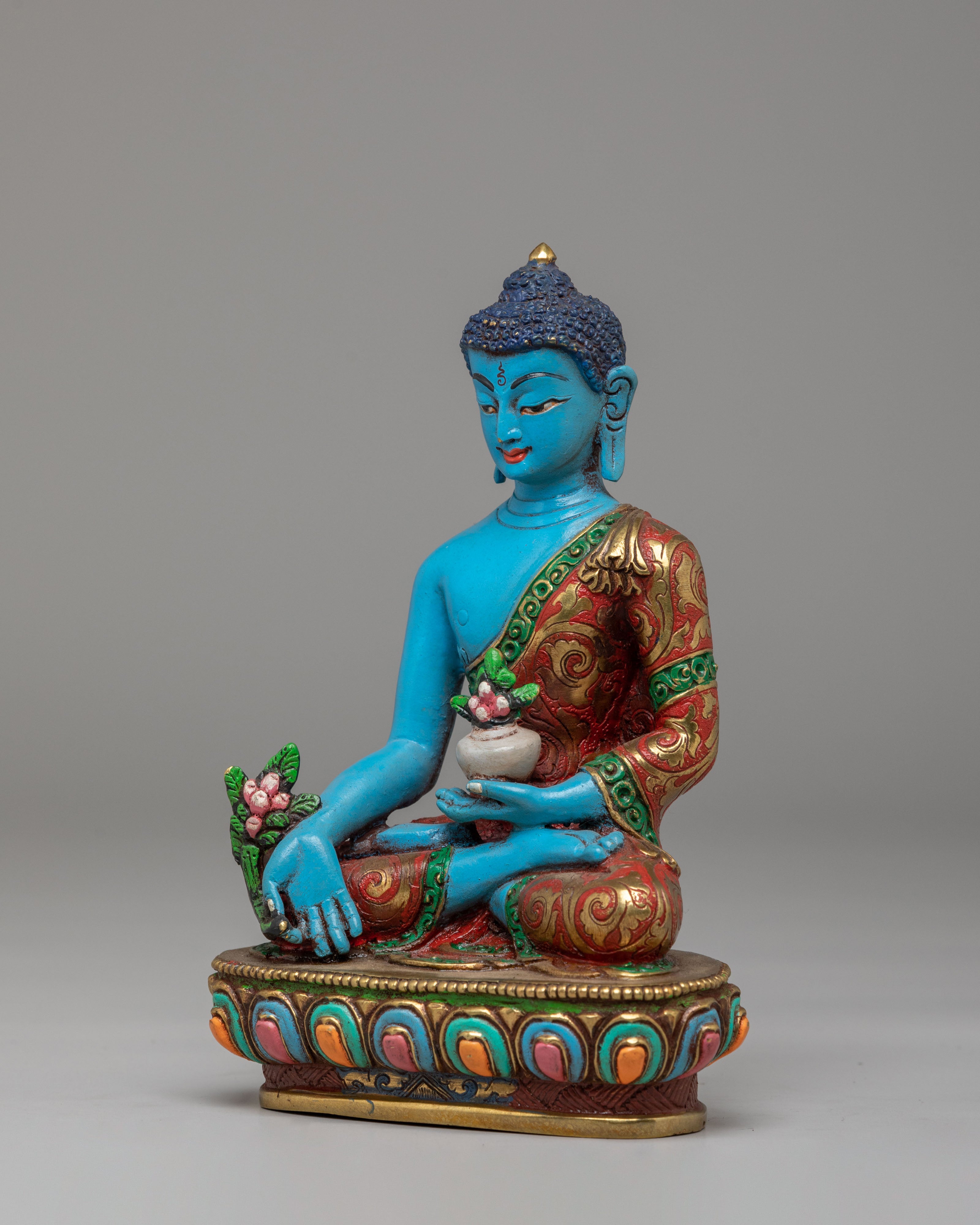 Sacred Himalayan Medicine Buddha Sculpture | Tibetan Healing Art