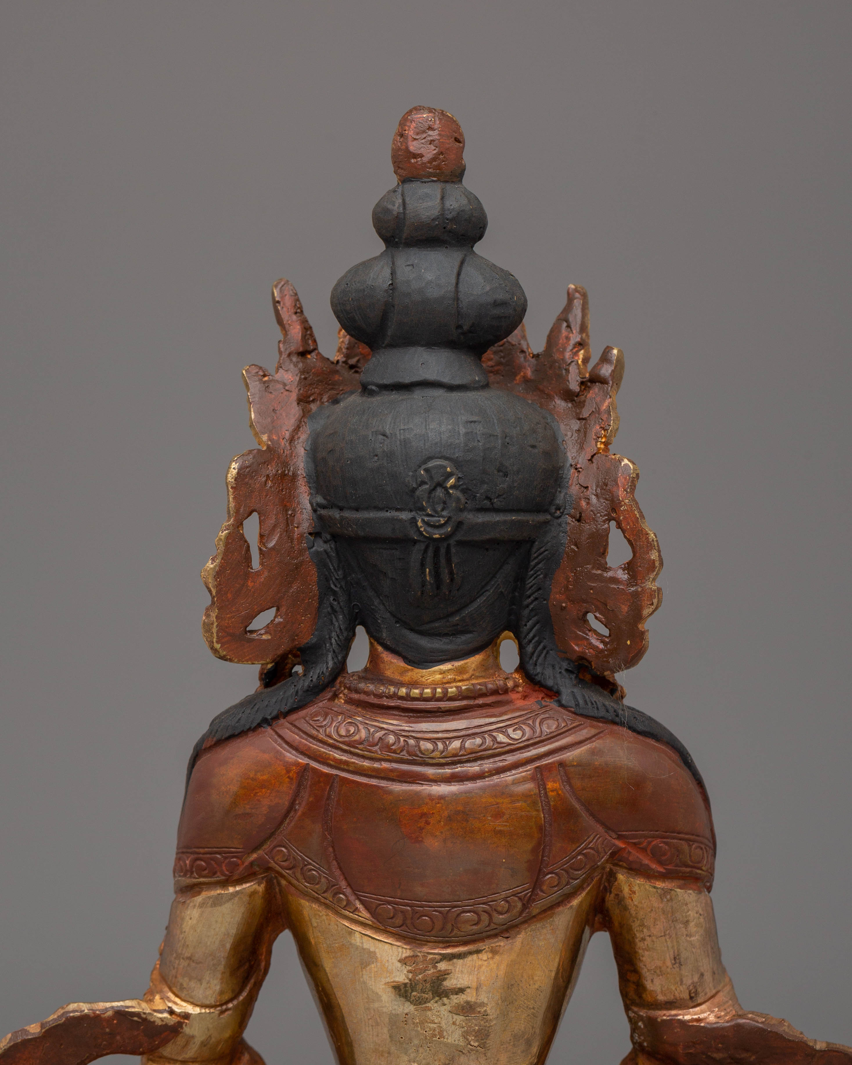 Amitayus Handmade Golden Statue | Tibetan Buddha of Infinite Life