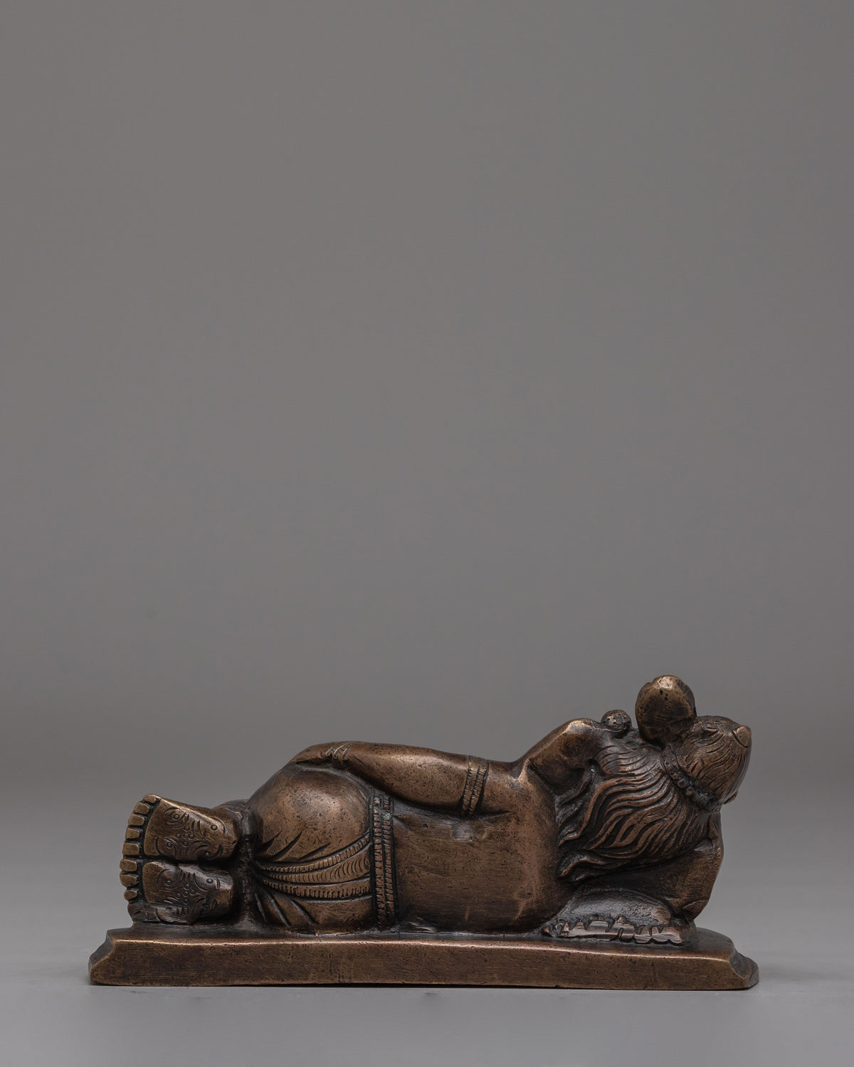 Spiritual  Reclining Ganesha Statue | Handcrafted Bronze Lord Ganesh Sculpture