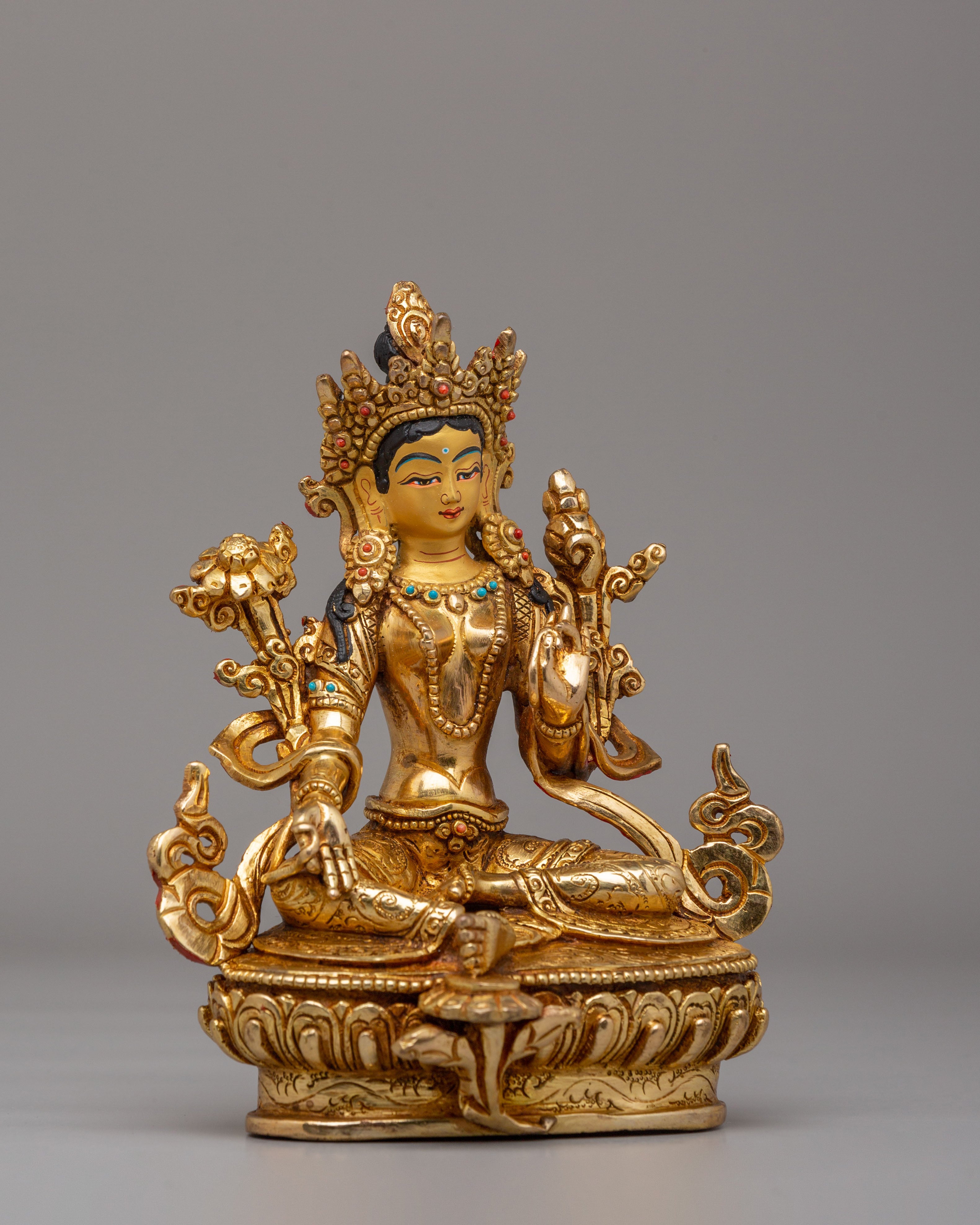 Green Tara Compassion Deity Statue | Symbol of Protection and Healing
