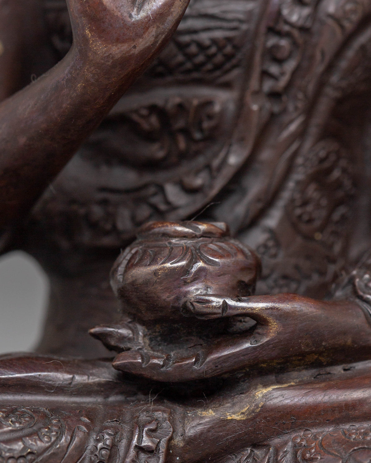 Sacred Amogasiddhi Buddha Altar Statue | Tibetan Buddhist Sculpture