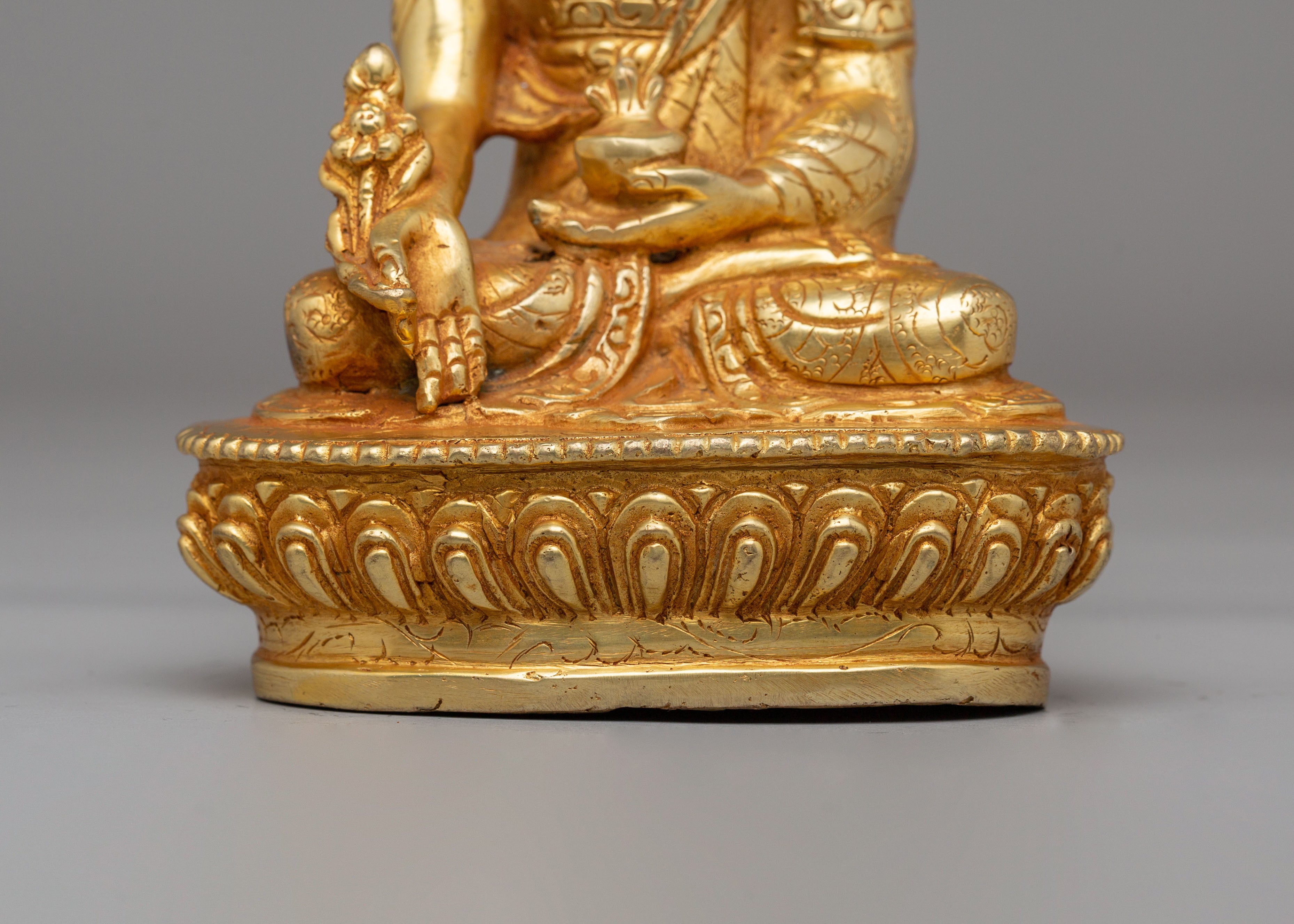 Himalayan Medicine Buddha Statue for Shrine | Tibetan Meditation Spiritual Figurine