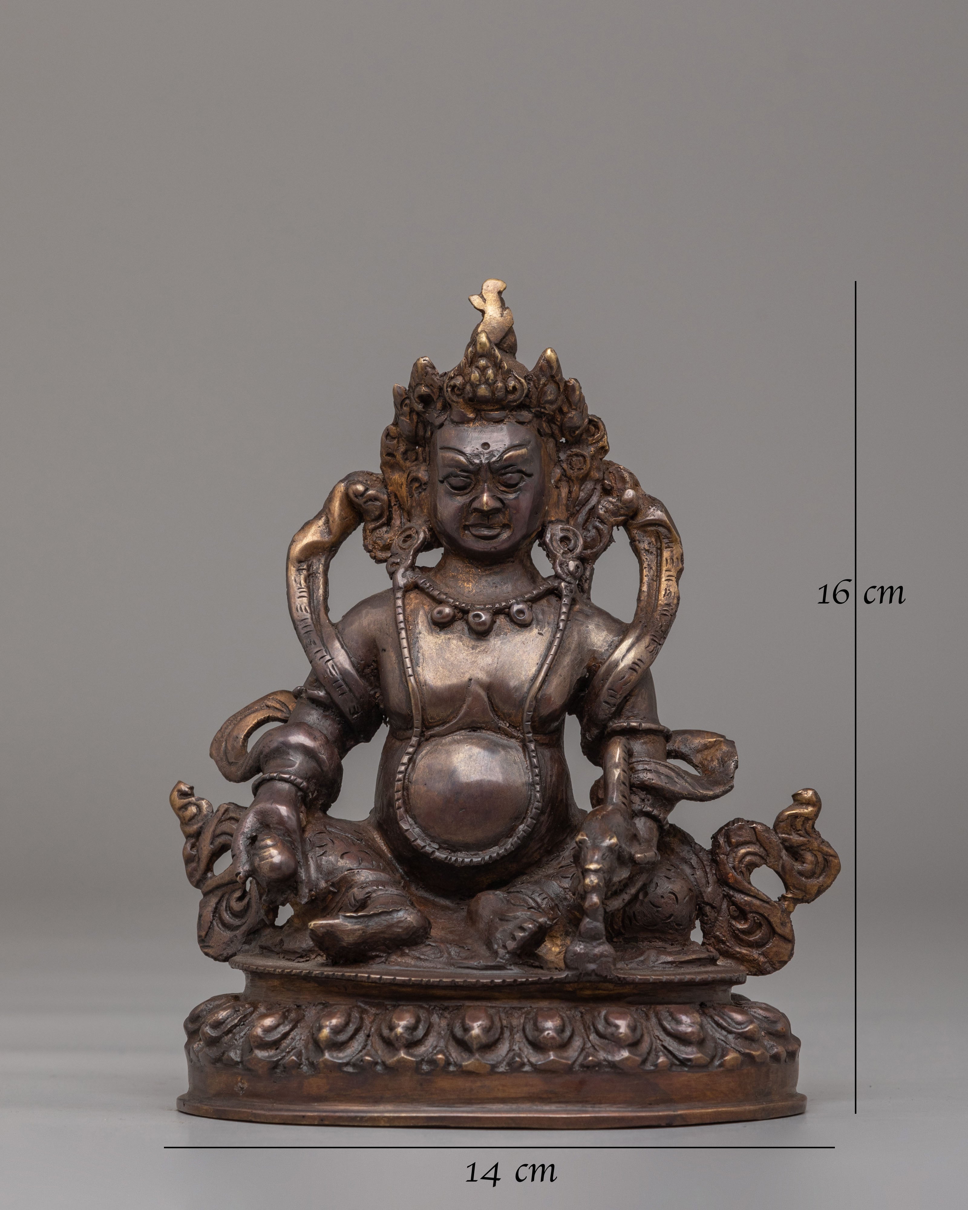 Tibetan Altar Dzambhala Deity Statue | Wealth Deity Decor