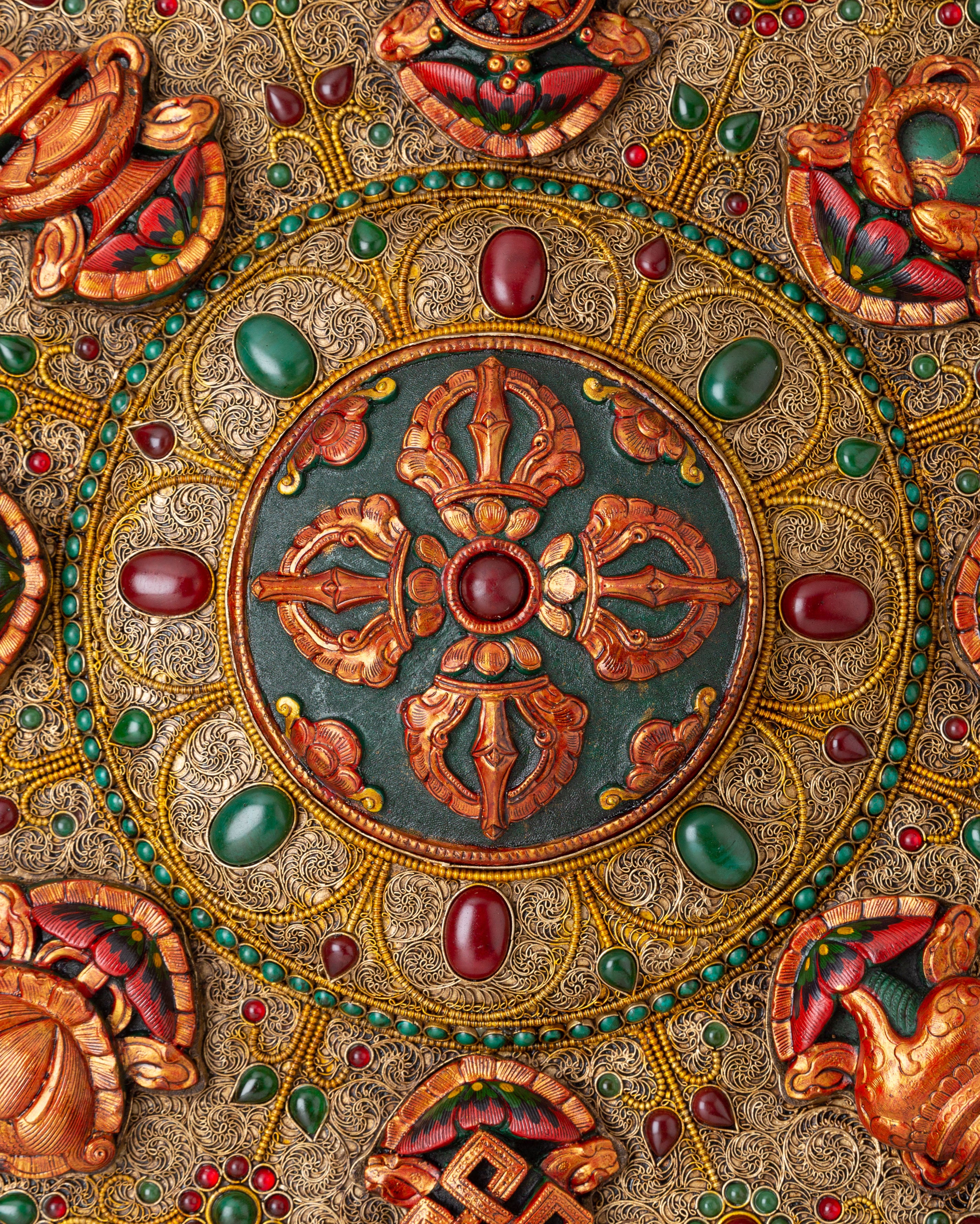 Tibetan Bishow Vajra Wall Hanging | Sacred Tibetan Artwork for Meditation