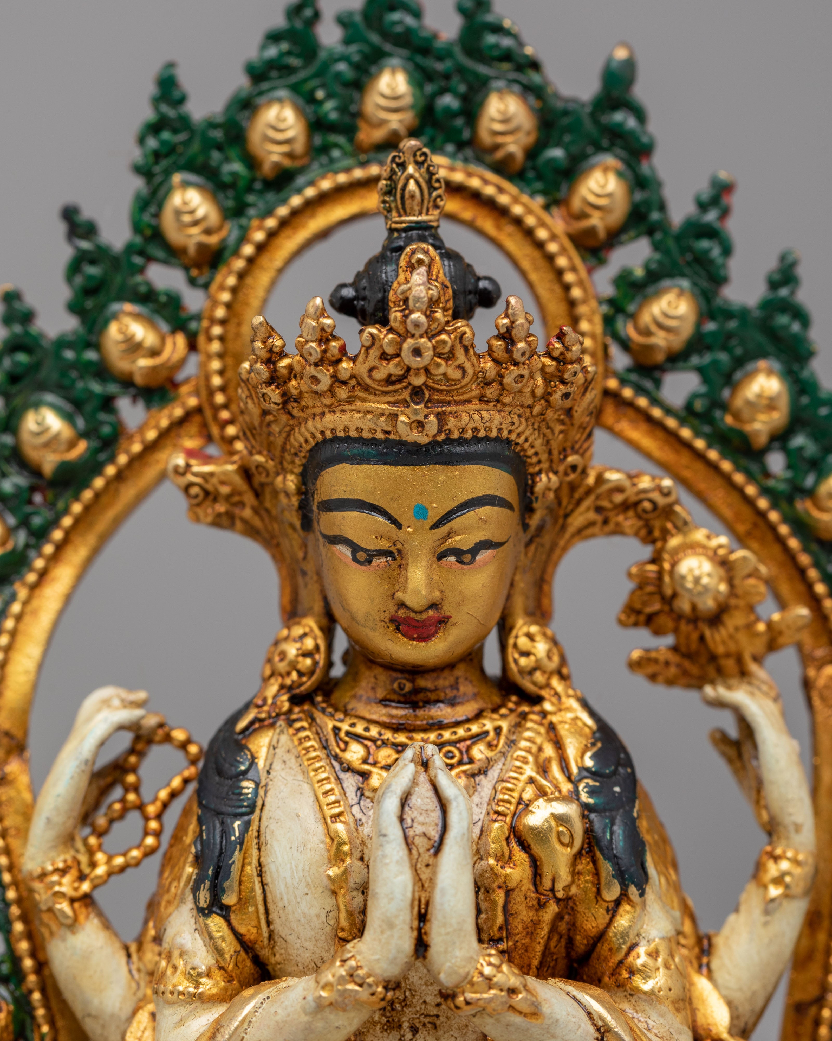 Chenrezig Divine Compassion Statue | Tibetan Deity Art