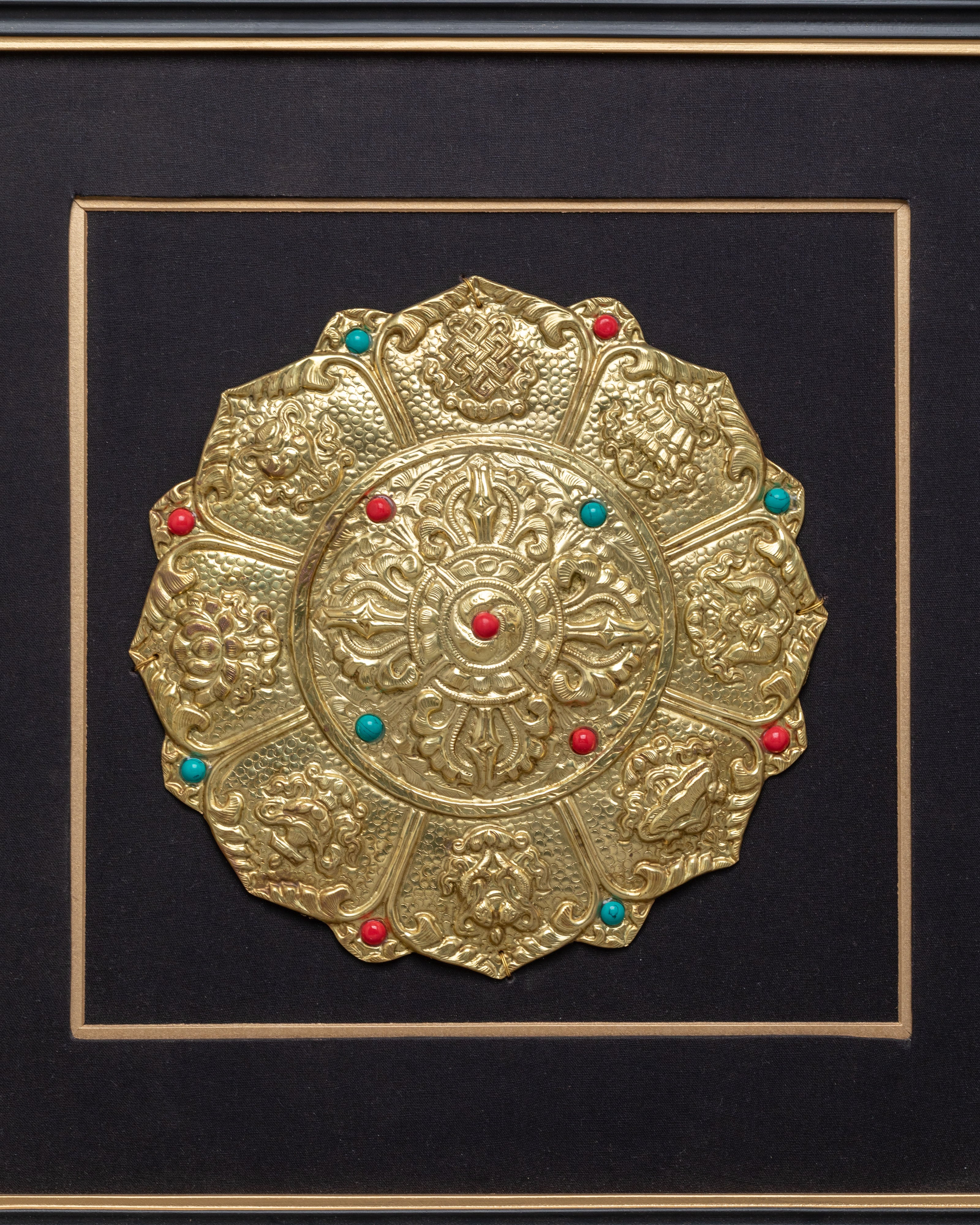 Sacred Buddhist Mandala Wall Hanging | Brass Altar Wall Decor