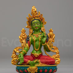 Divine Green Tara Goddess Sculpture