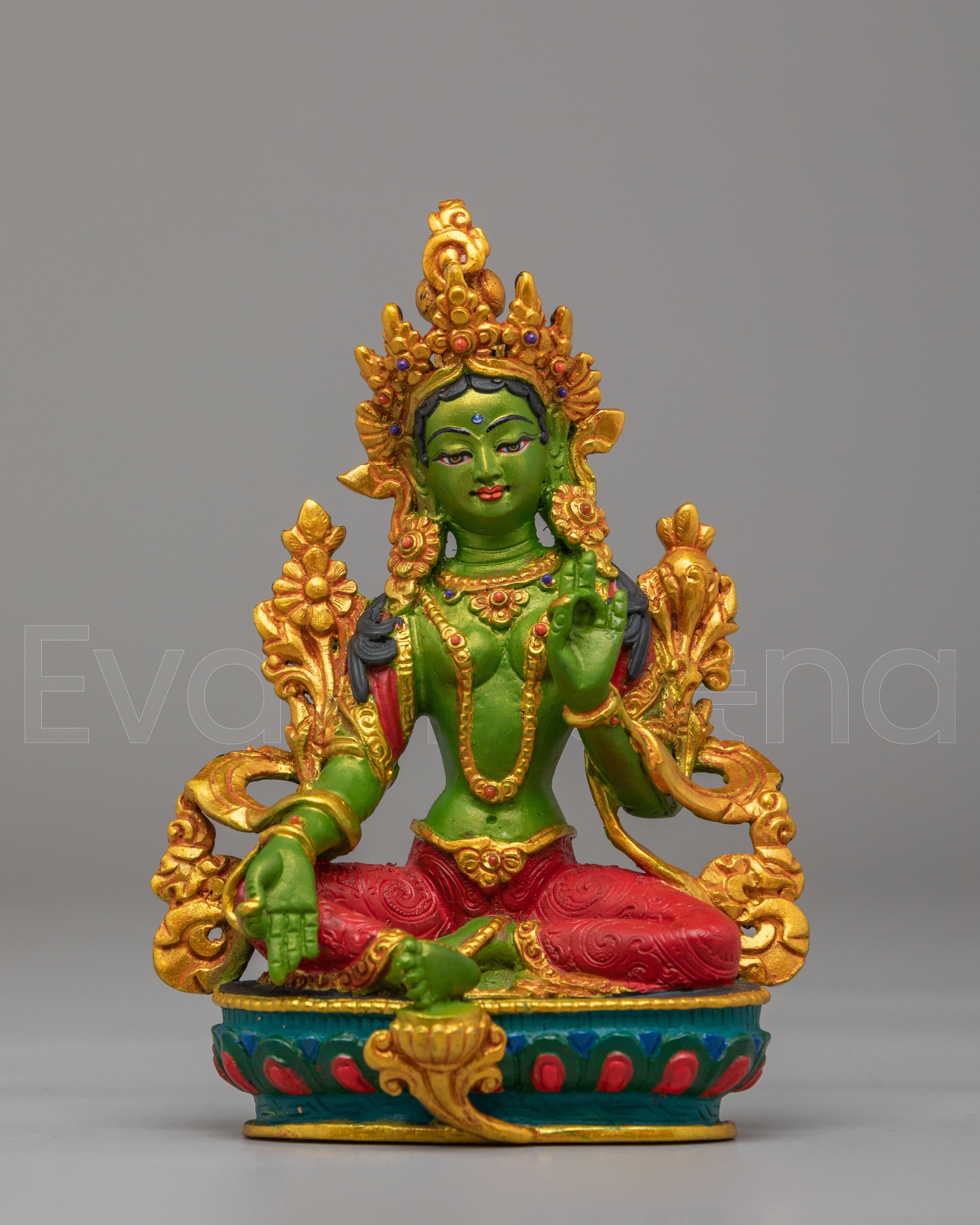 Divine Green Tara Goddess Sculpture