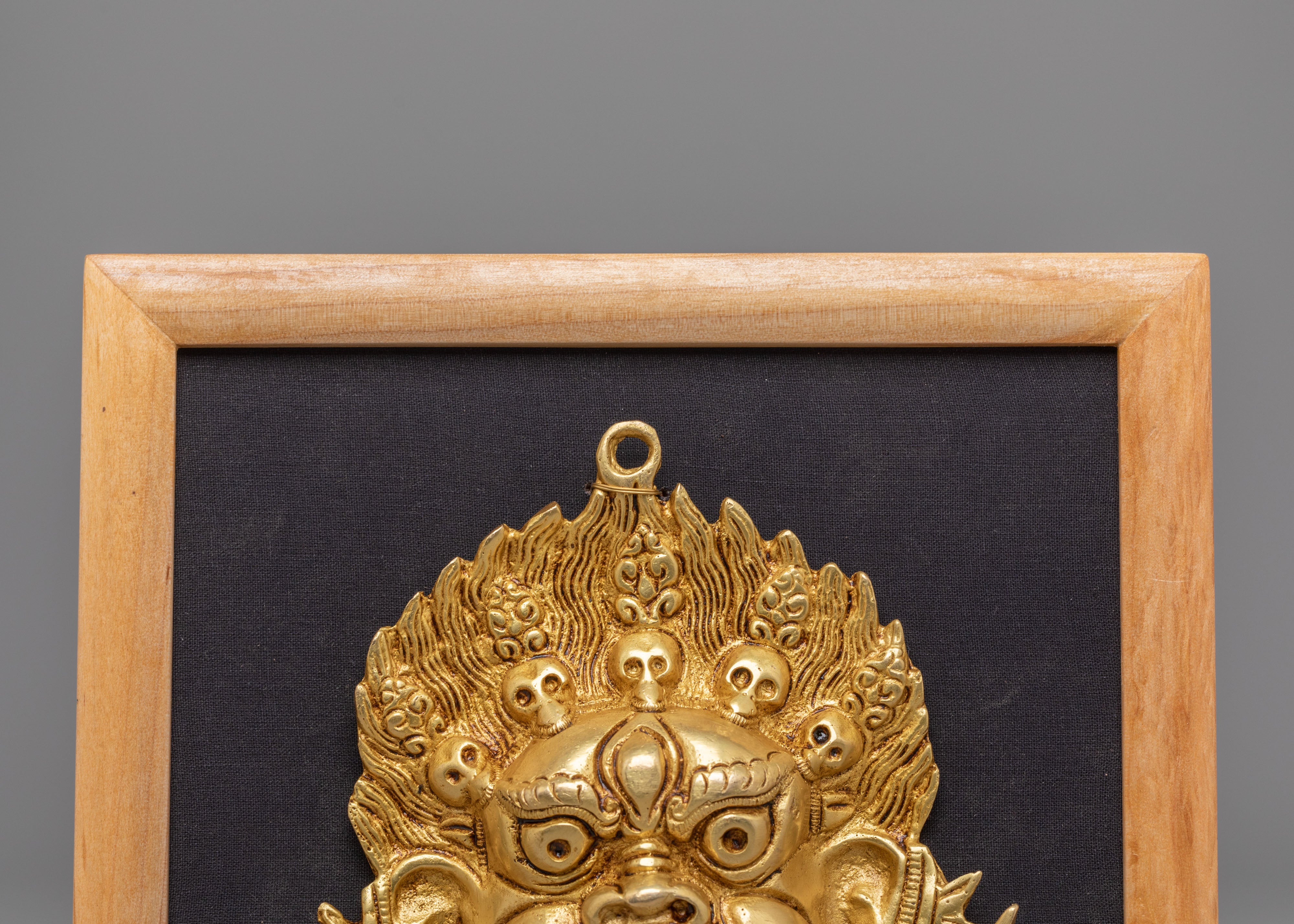 Traditional Tibetan Mahakala Wall Decor | Himalayan Artwork for Spiritual Protection