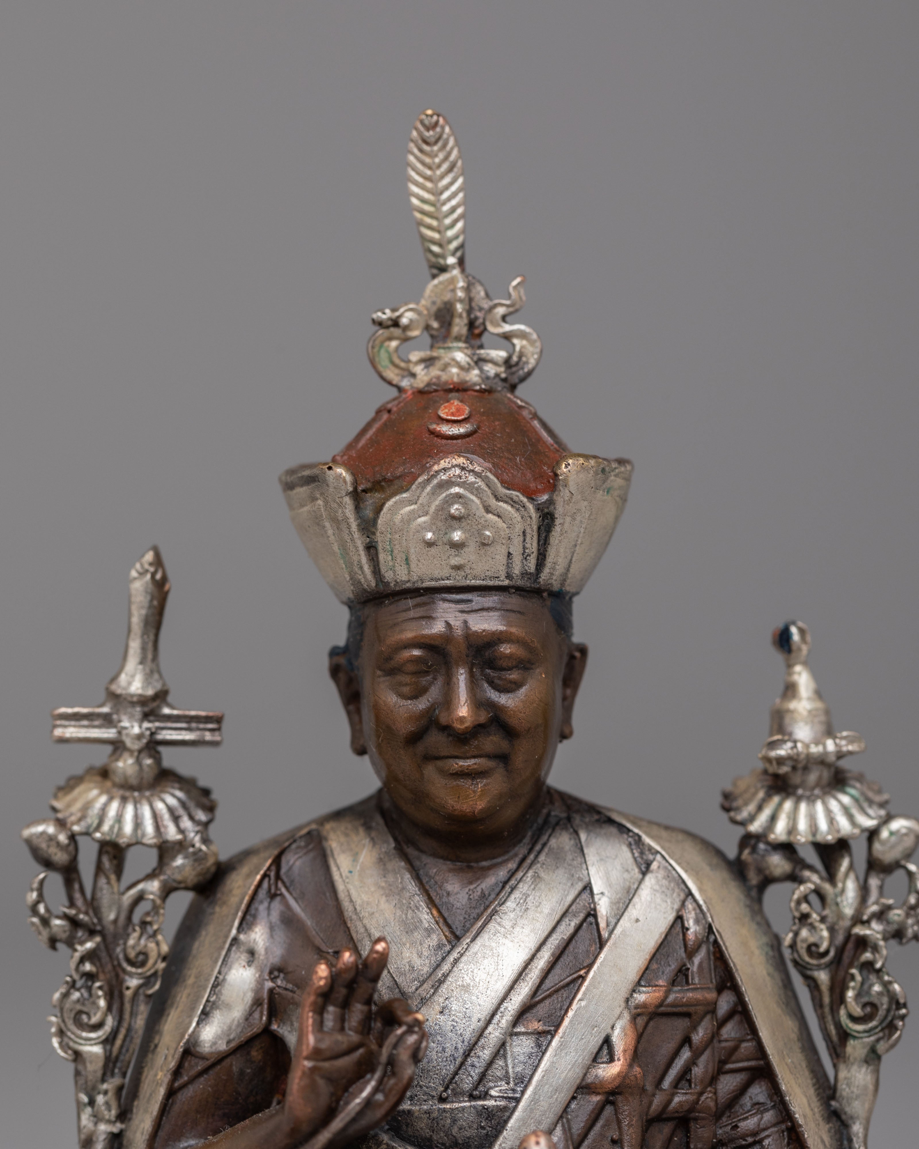 Handcrafted Karmapa Statue | Buddhist Master Figurine