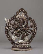 12-Armed Maha Rakta Ganesha Statue