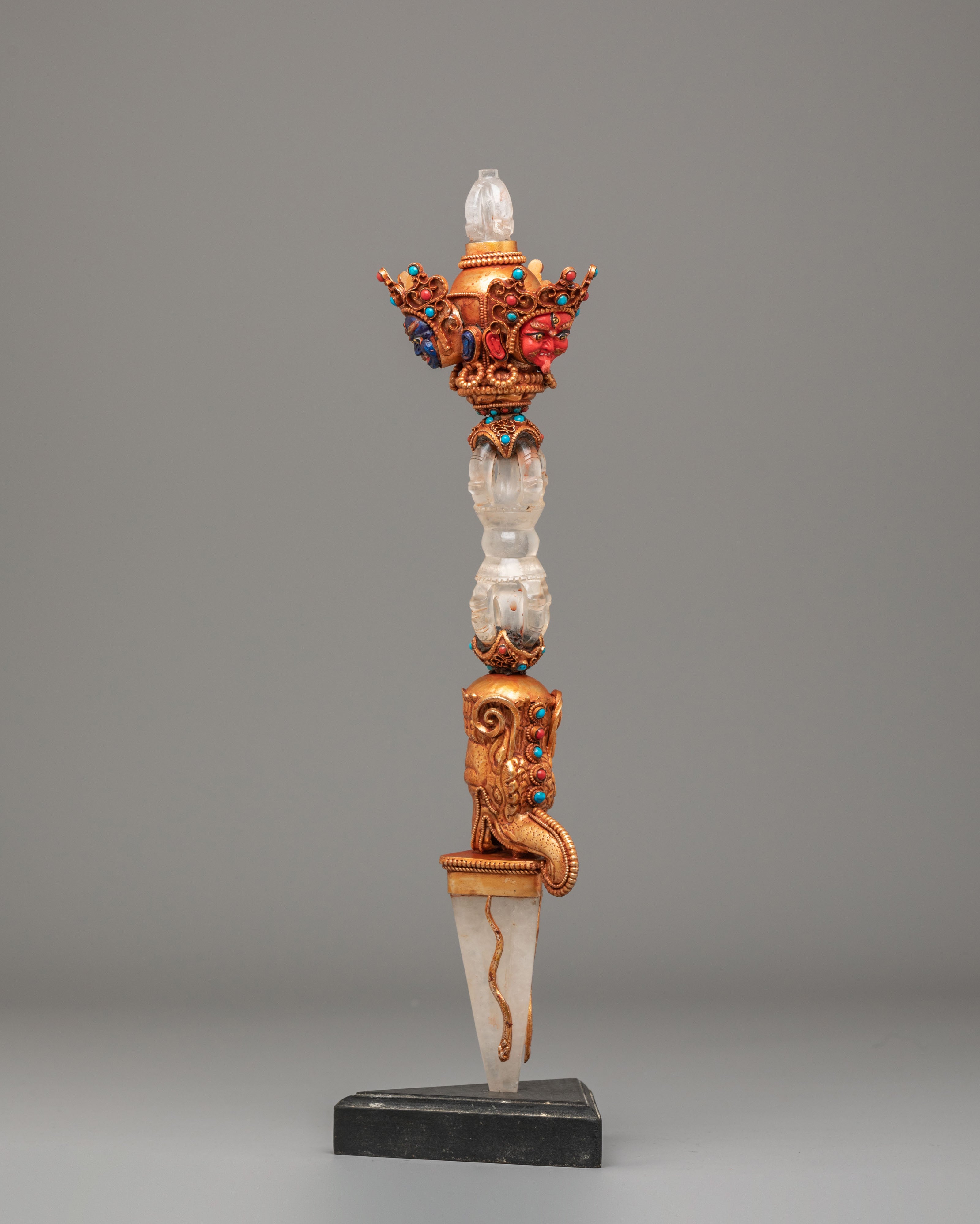 Tibetan Altar Three-Sided Phurba | A Sacred Dagger for Spiritual Ceremonies