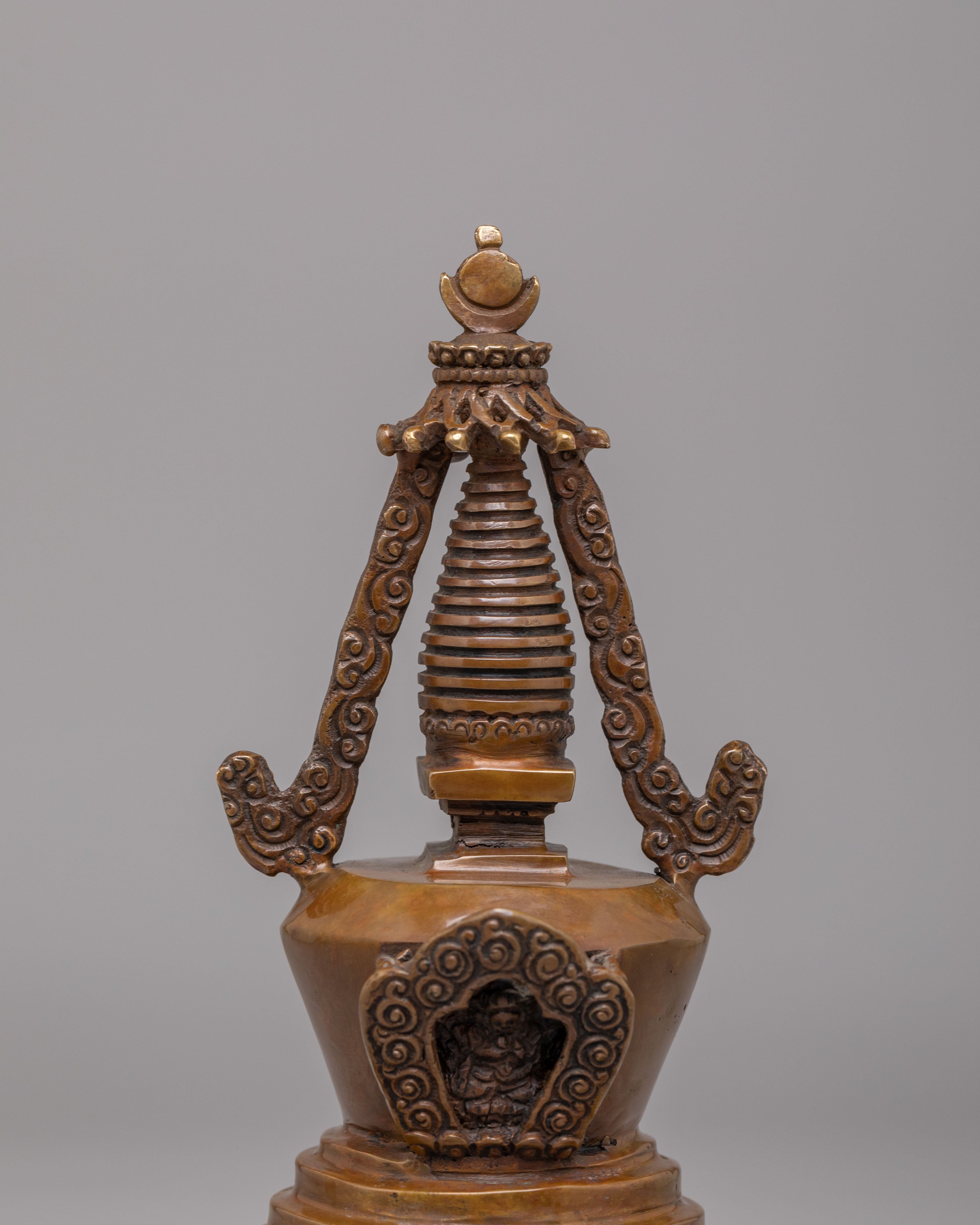 Eight Buddhist stupa set | A Sacred Symbol of Spiritual Enlightenment