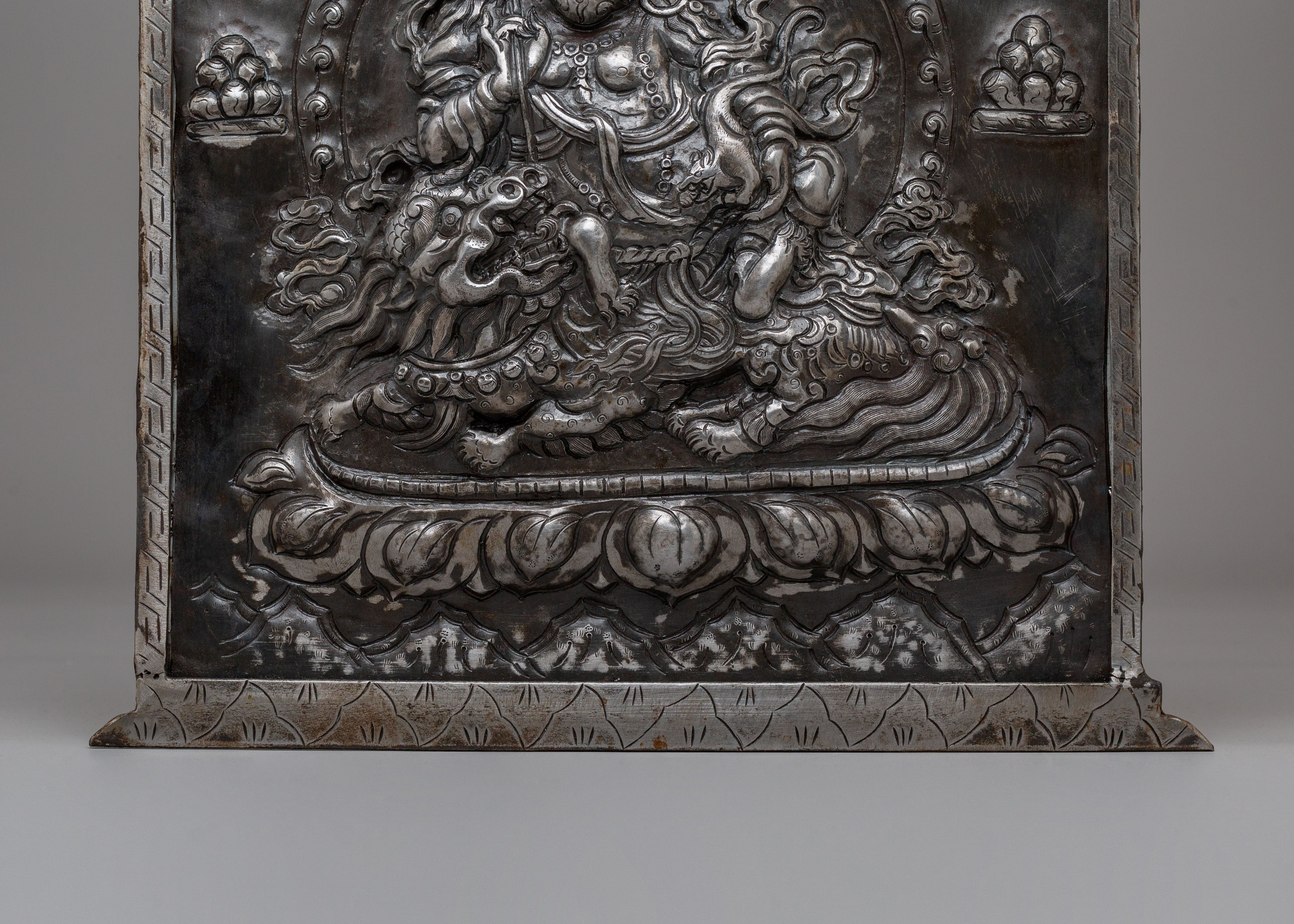 Handcrafted Namtoshe Wall Hanging | Buddhist Guardian Deity Art