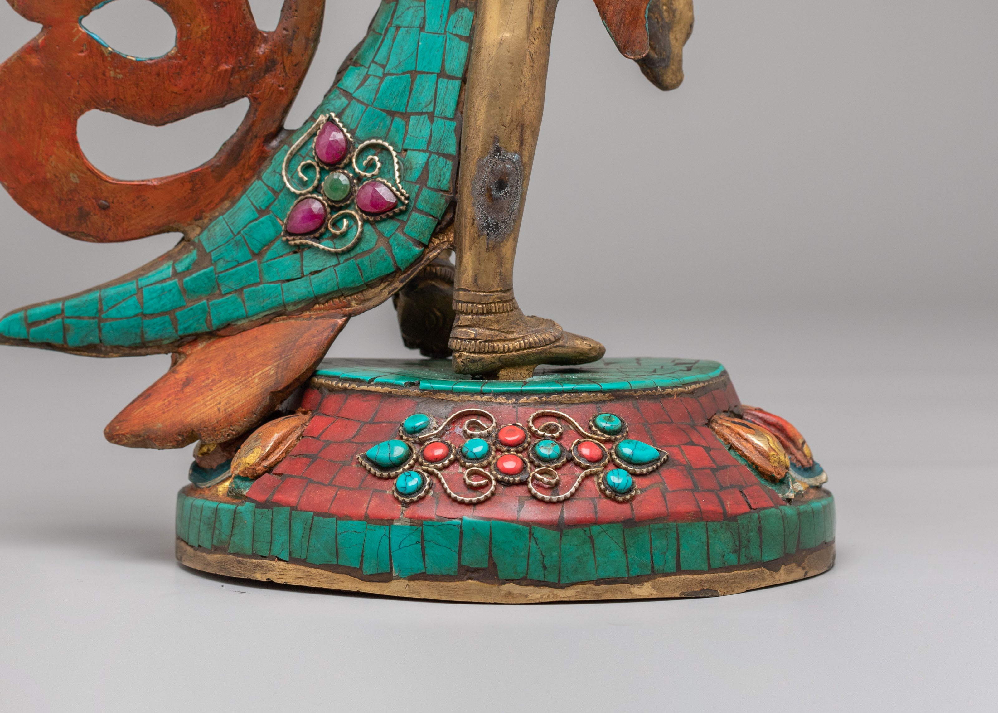 Dancing Green Tara Spiritual Sculpture | Handcrafted Tibetan Statue