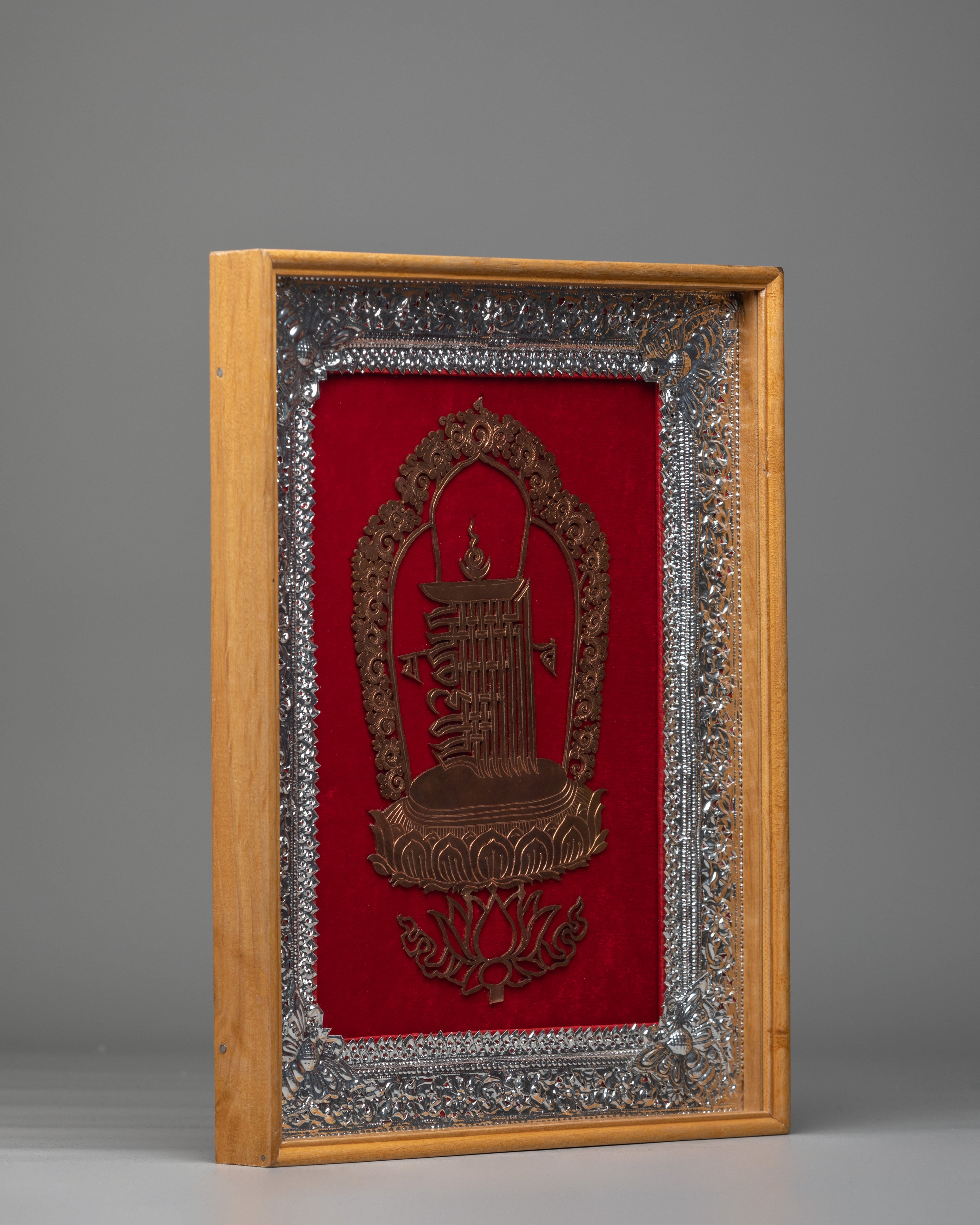 Kalachakra Wall Hanging in Frame | Tibetan Artwork for Meditation