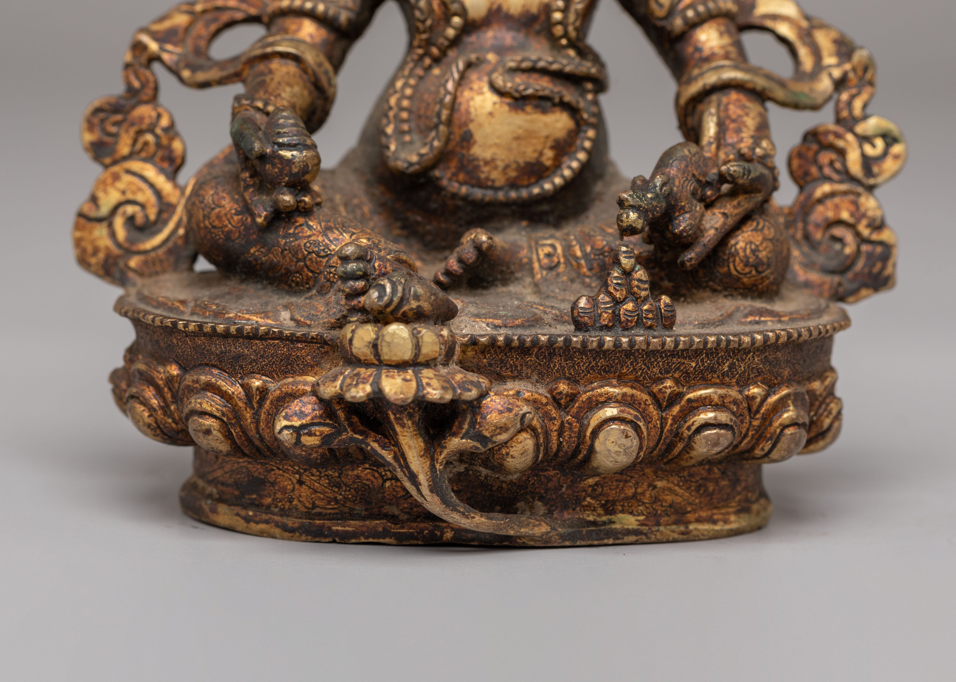Spiritual Wealth Dzambhala Sculpture | Handcrafted Tibetan Deity Figurine