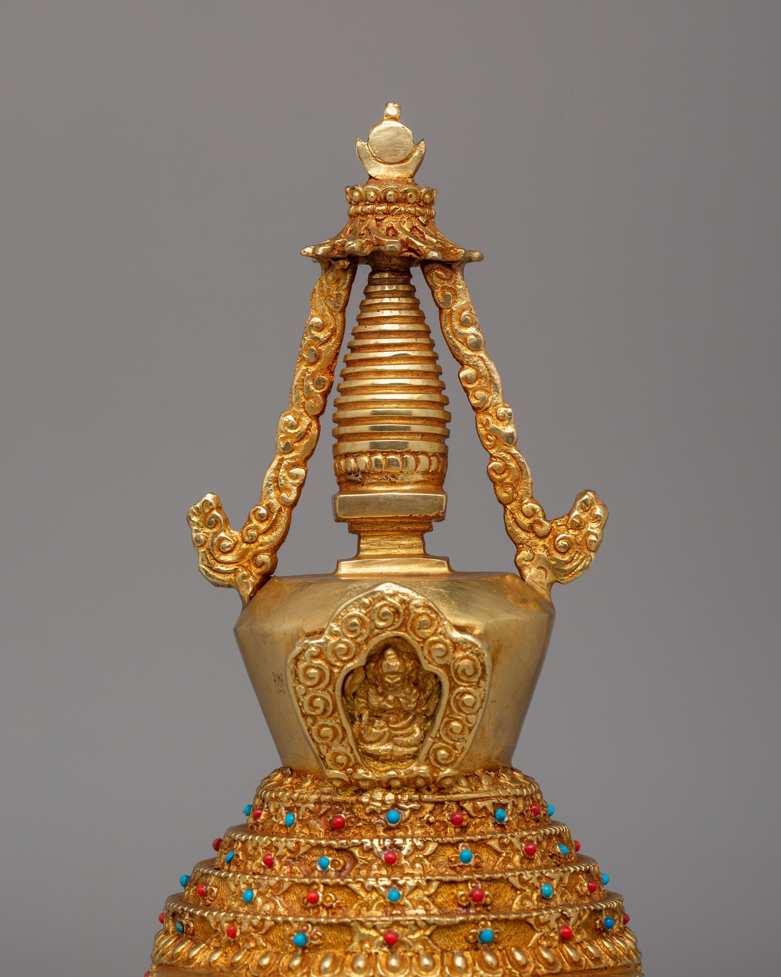 Handmade Lotus Blossom Stupa | Sacred Meditation Sculpture