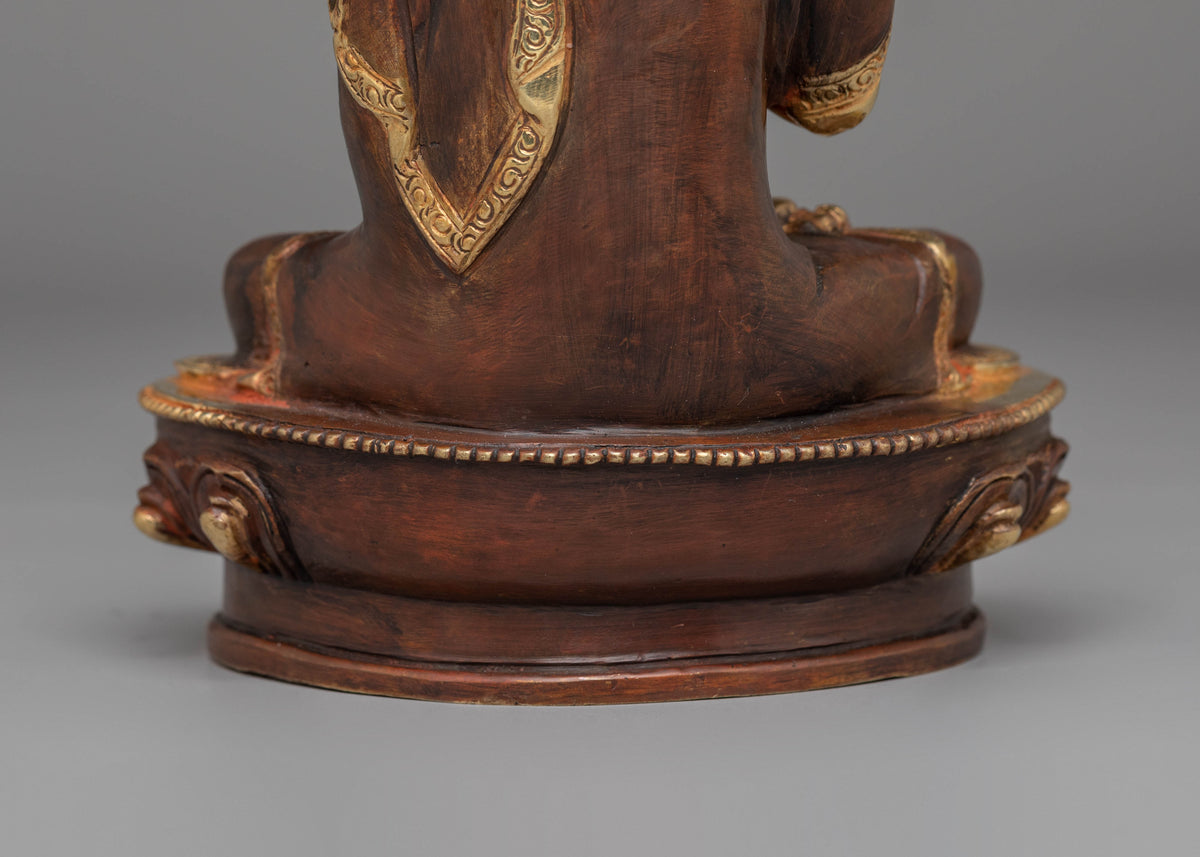 Handmade Amogasiddhi Buddha Statue | Traditional Tibetan Deity Sculpture