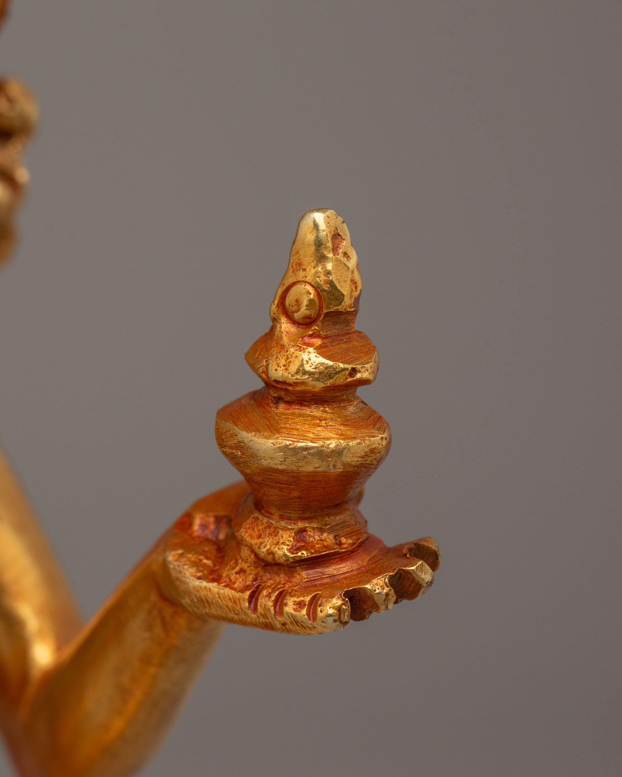 Handcrafted Mandarva Buddha Statue | Electro Gold Plated Statue for Altars