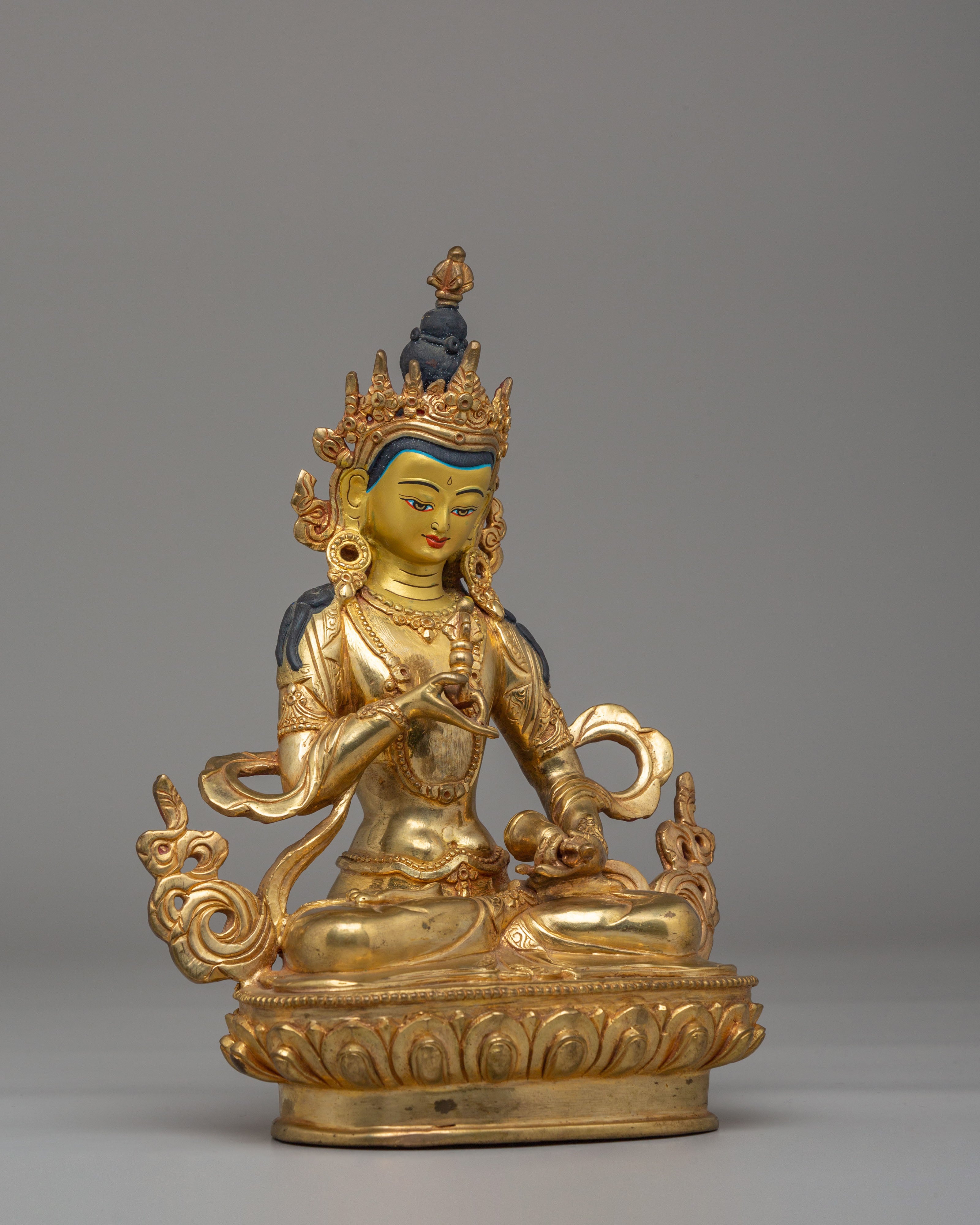 Sacred Altar Vajrasattva Statue | Copper Body with 24K Gold Plating