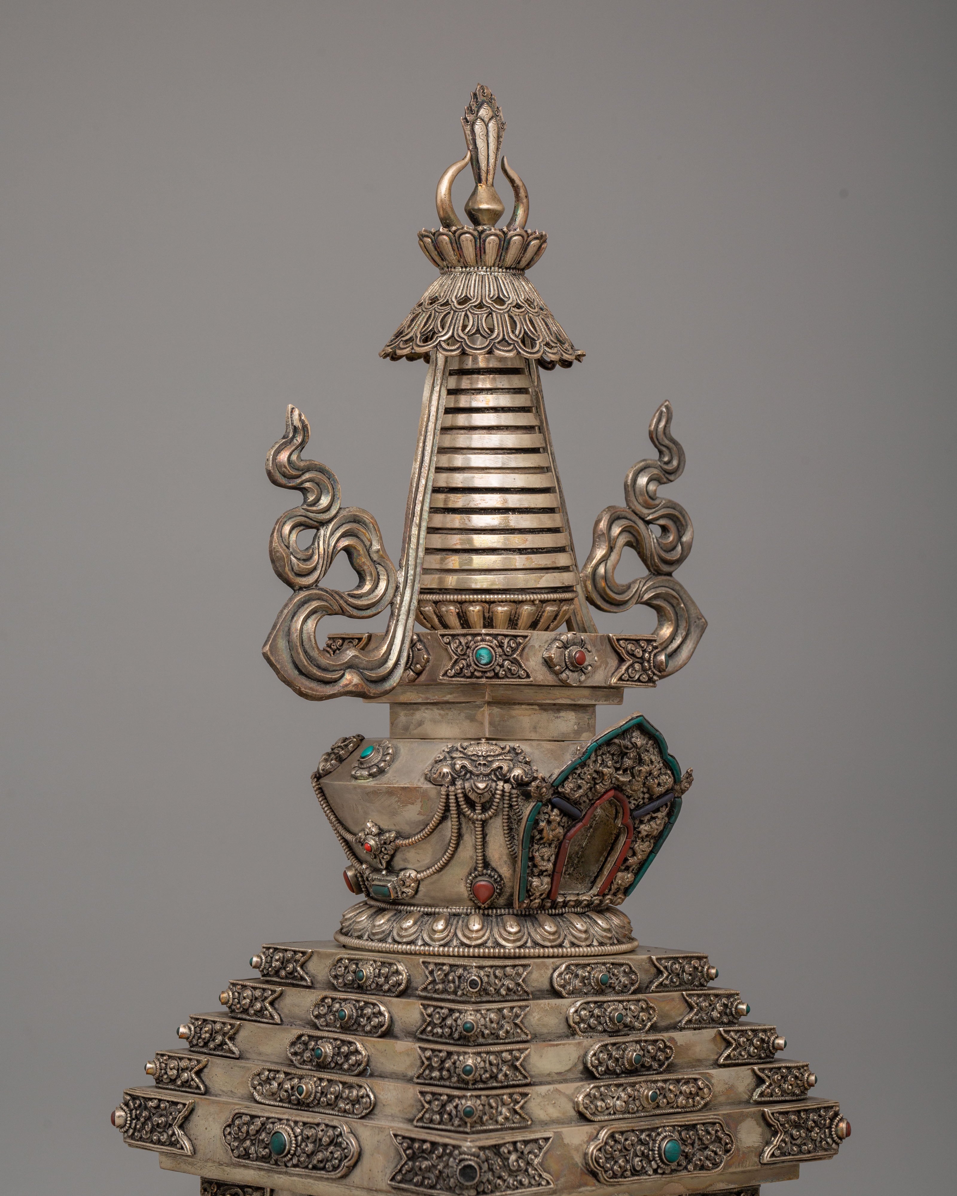 Handcrafted Tibetan Jangchub Stupa | Shrine for Meditation