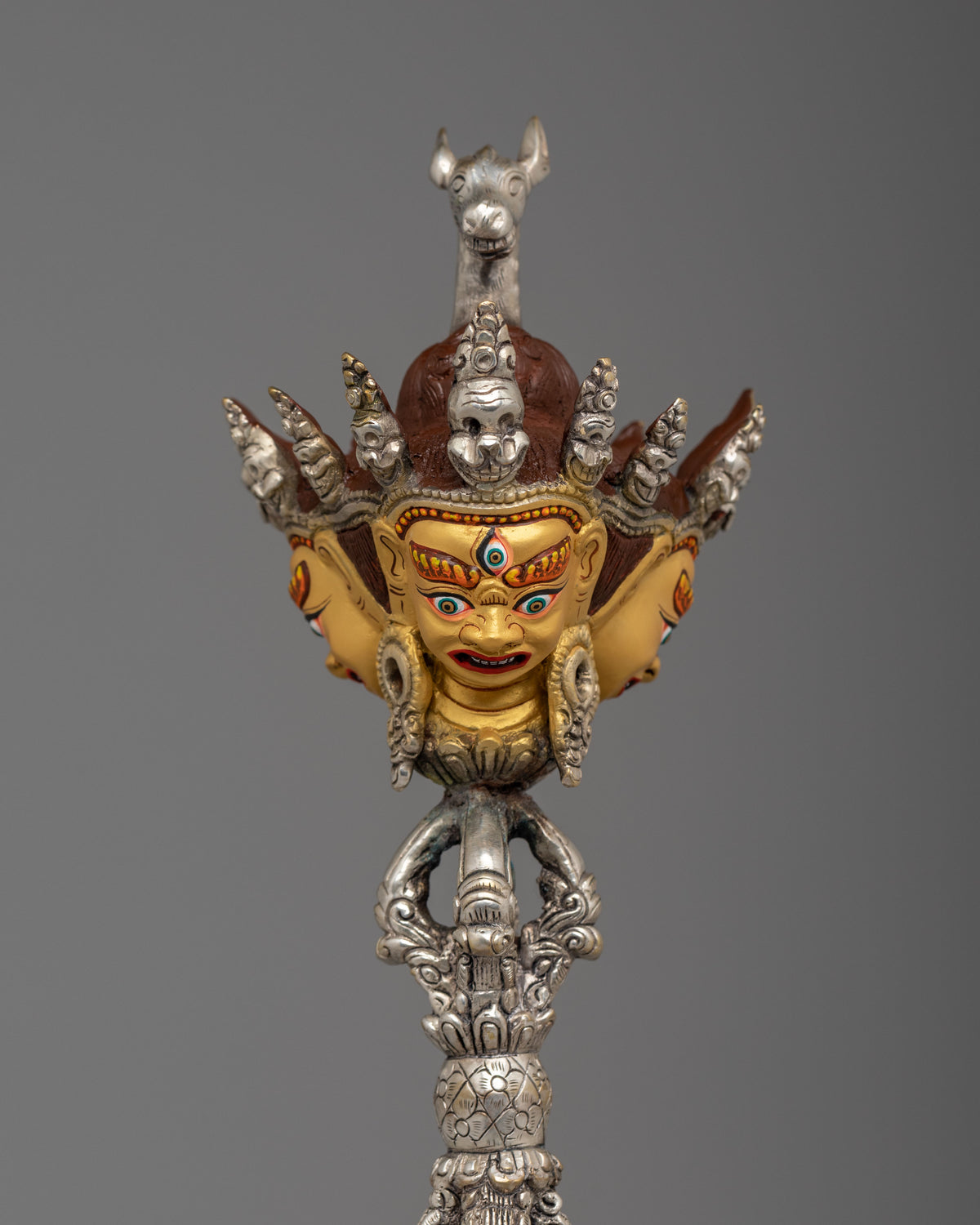 Traditional Buddhist Ritual Dagger Phurba | Spiritual Protection Artifact
