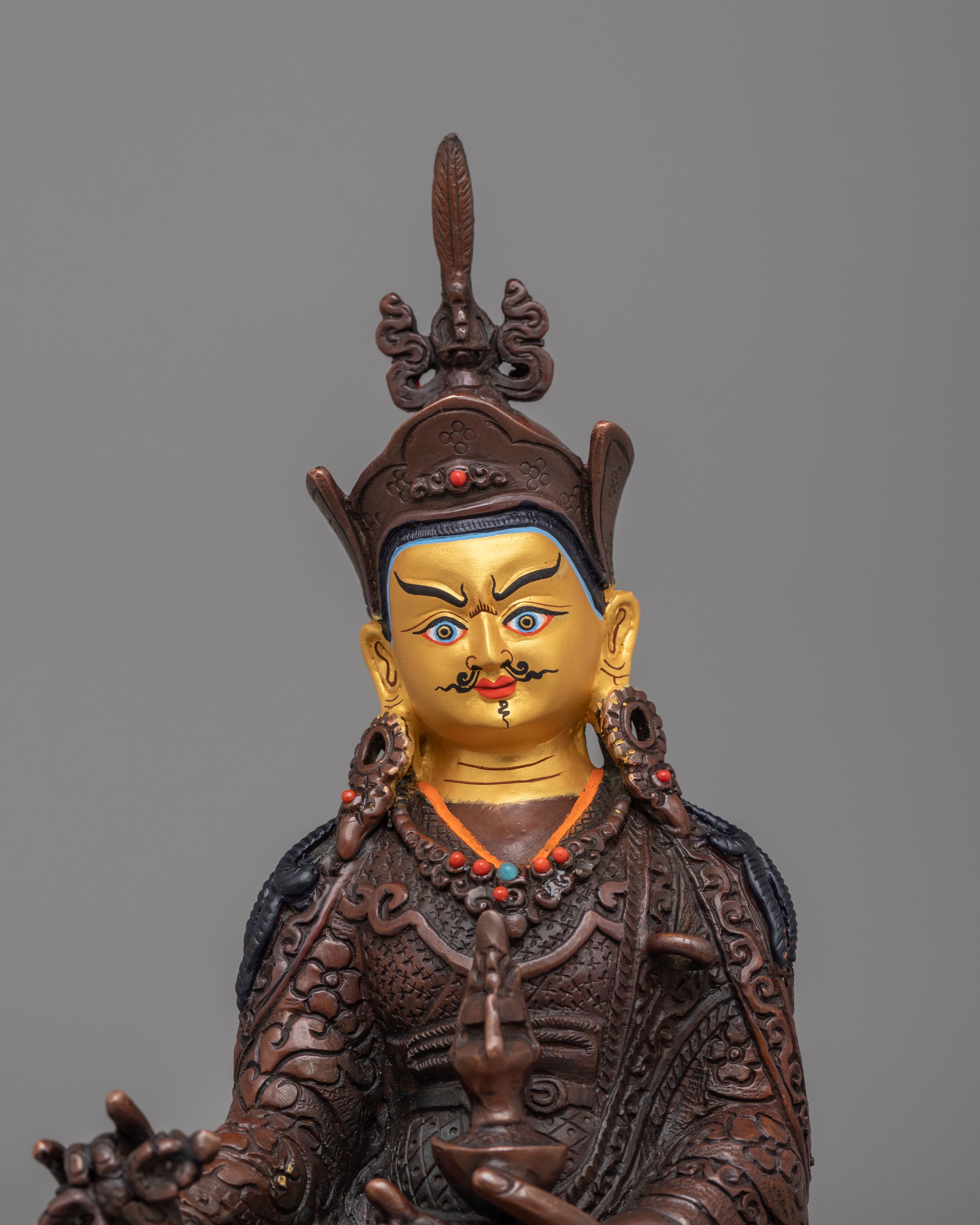Sacred Padmasambhava Deity Sculpture | Sacred Tibetan Decor