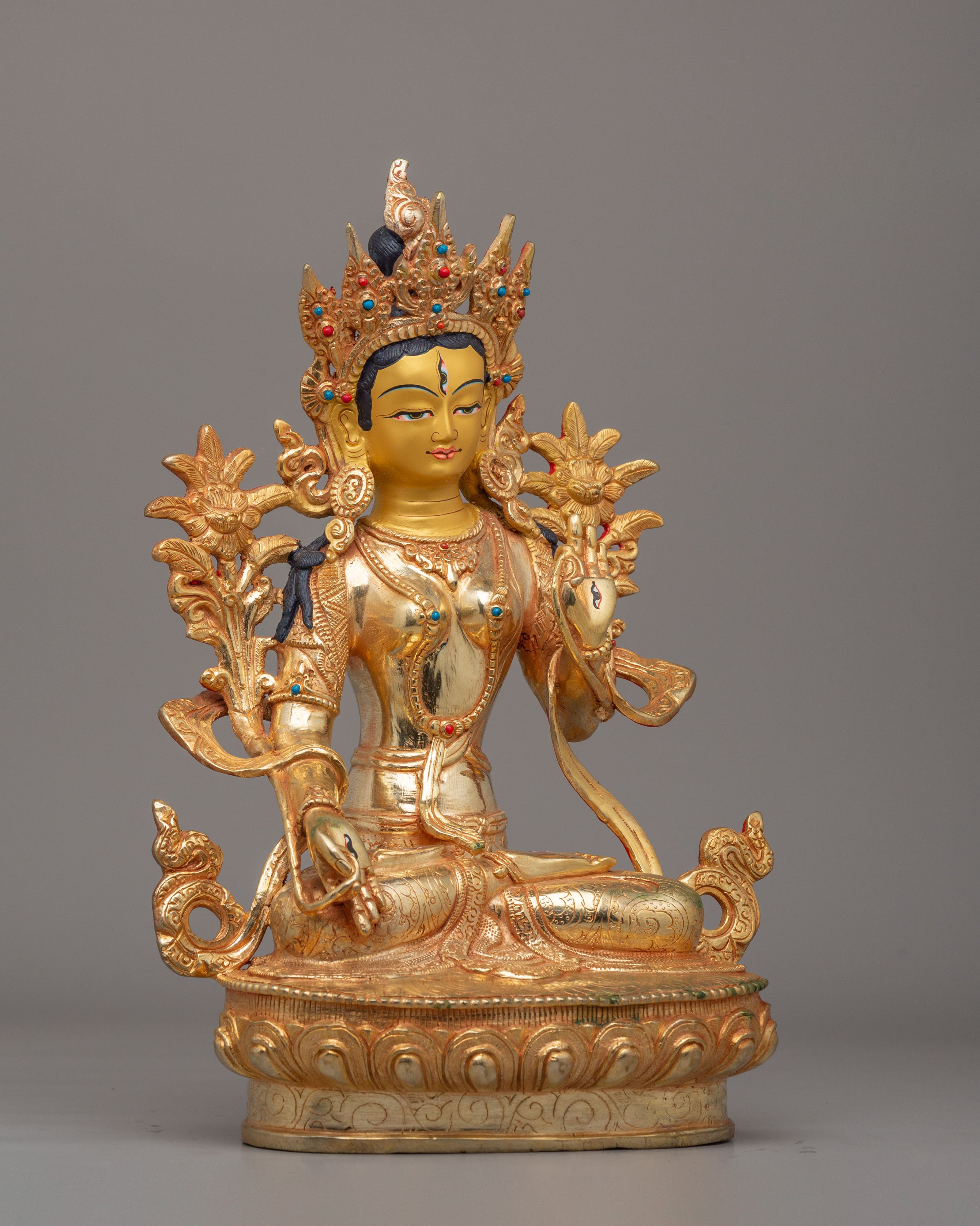 Traditional White Tara Sculpture | A Symbol of Healing and Compassion