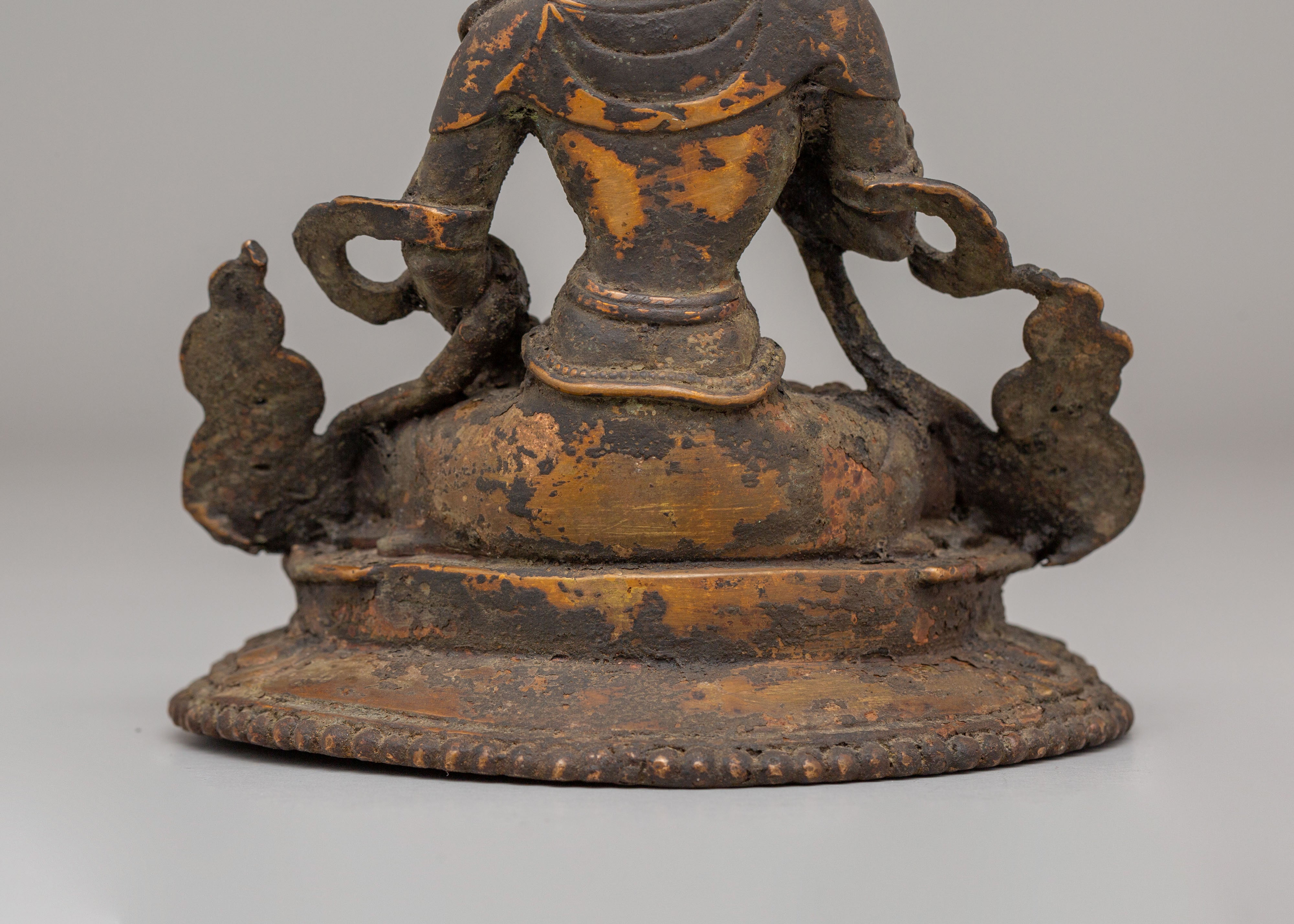 Sacred Vajrasattva Shrine Statue | Copper Body with Antique Finishing