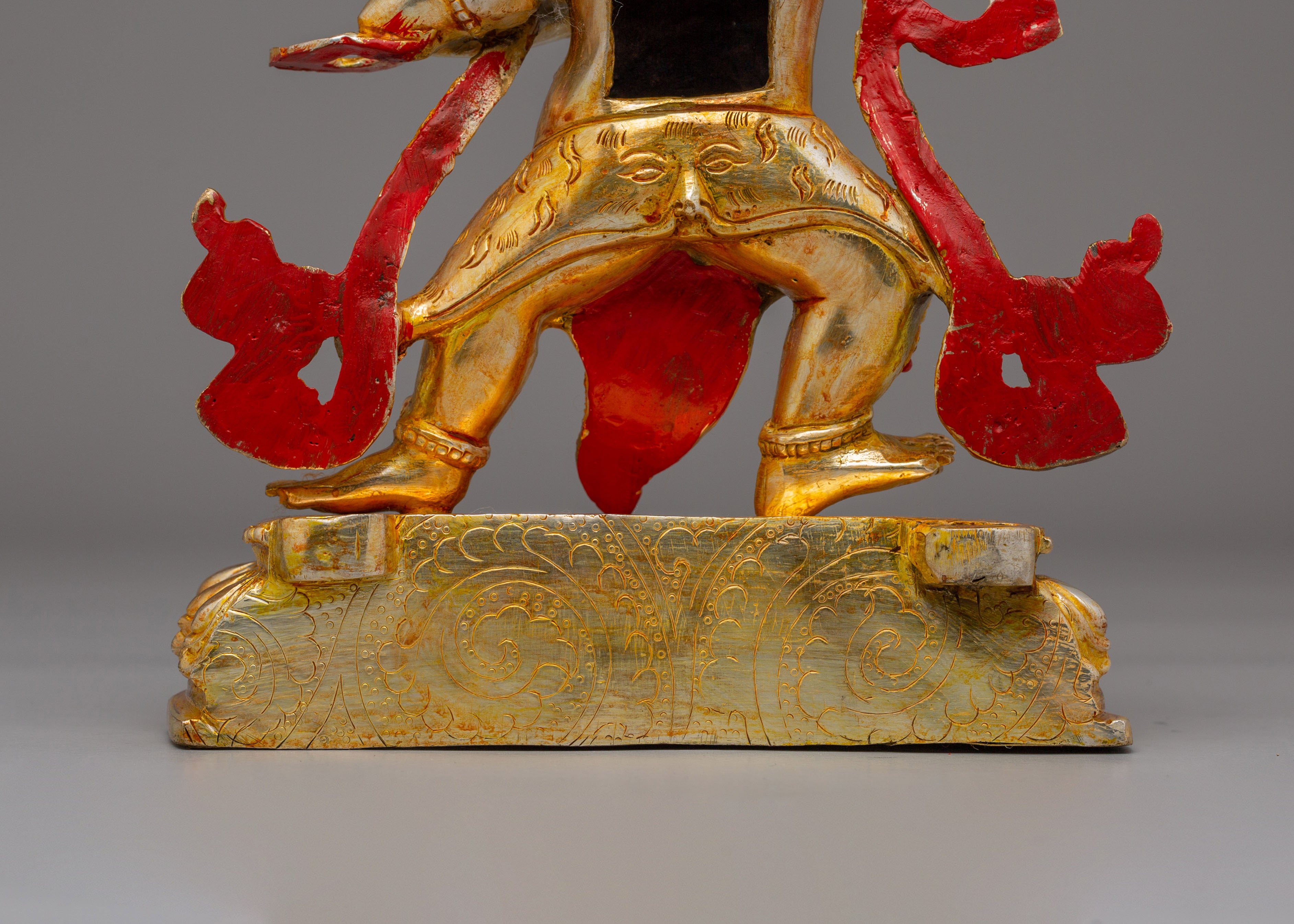 Divine Vajrapani Statue | Electro Gold Plated Protector Deity