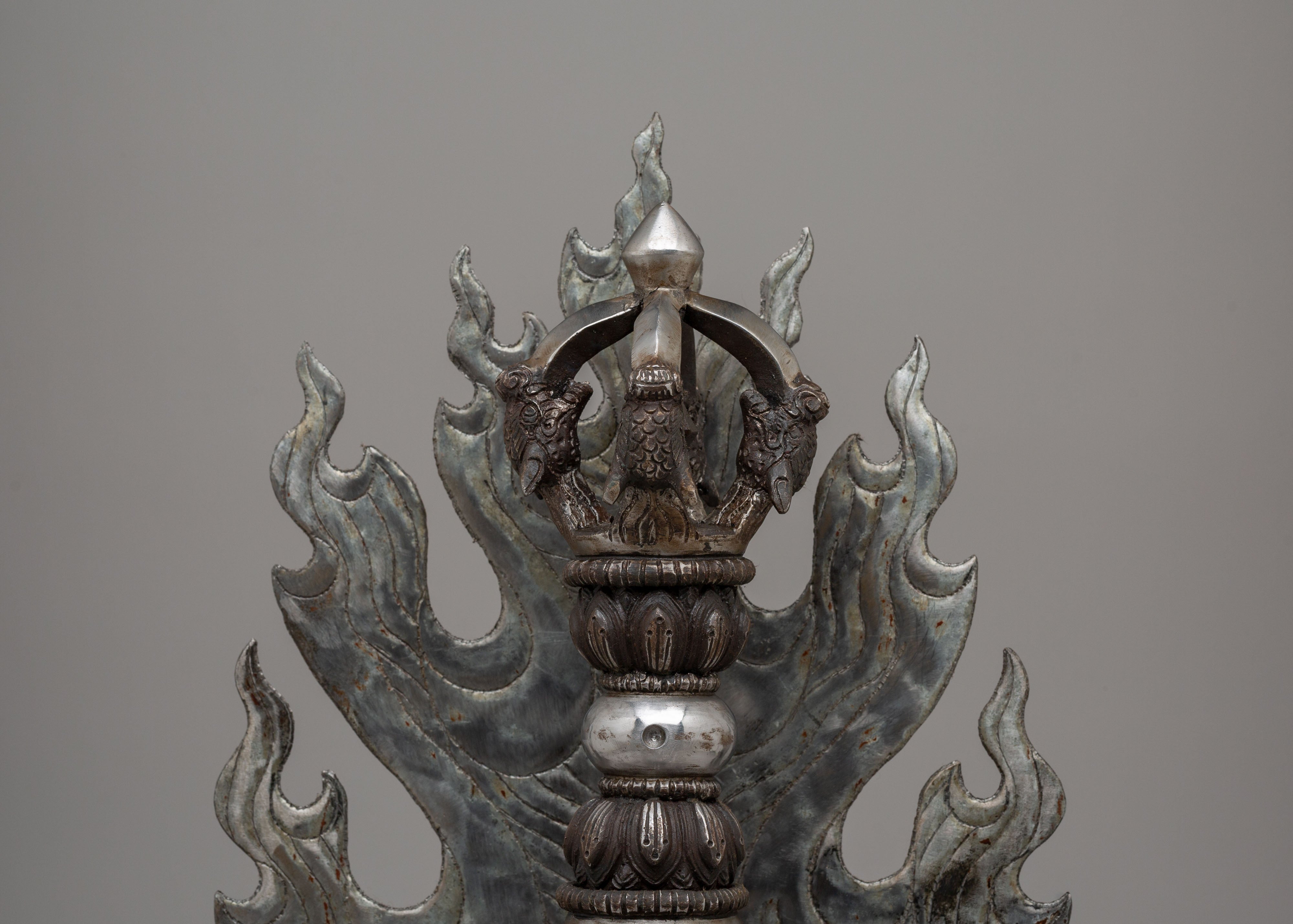 Tibetan Vajra with Flames | Spiritual Tool for Meditation & Protection