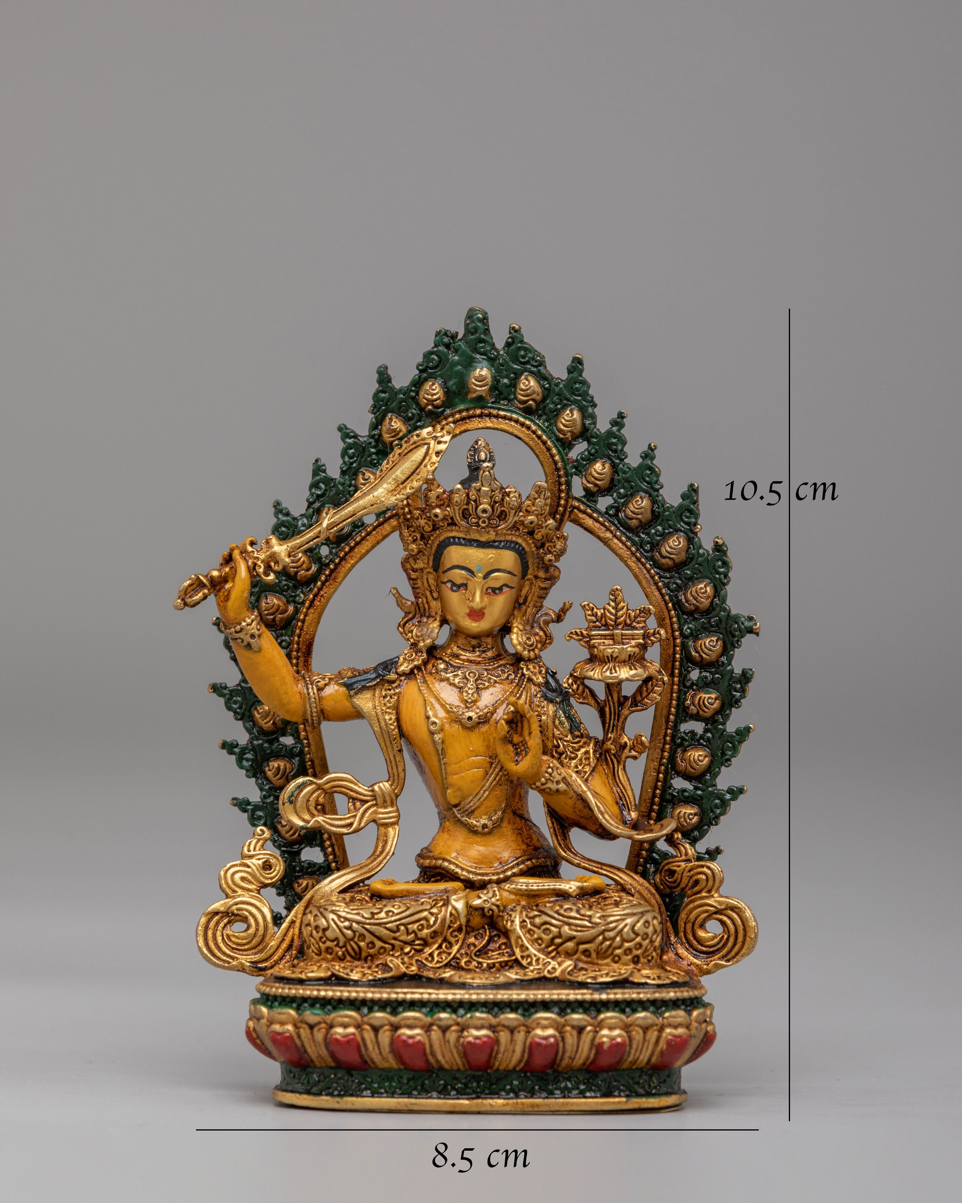 Ceremonial Manjushri Shrine Statue | Wisdom and Meditation Statue