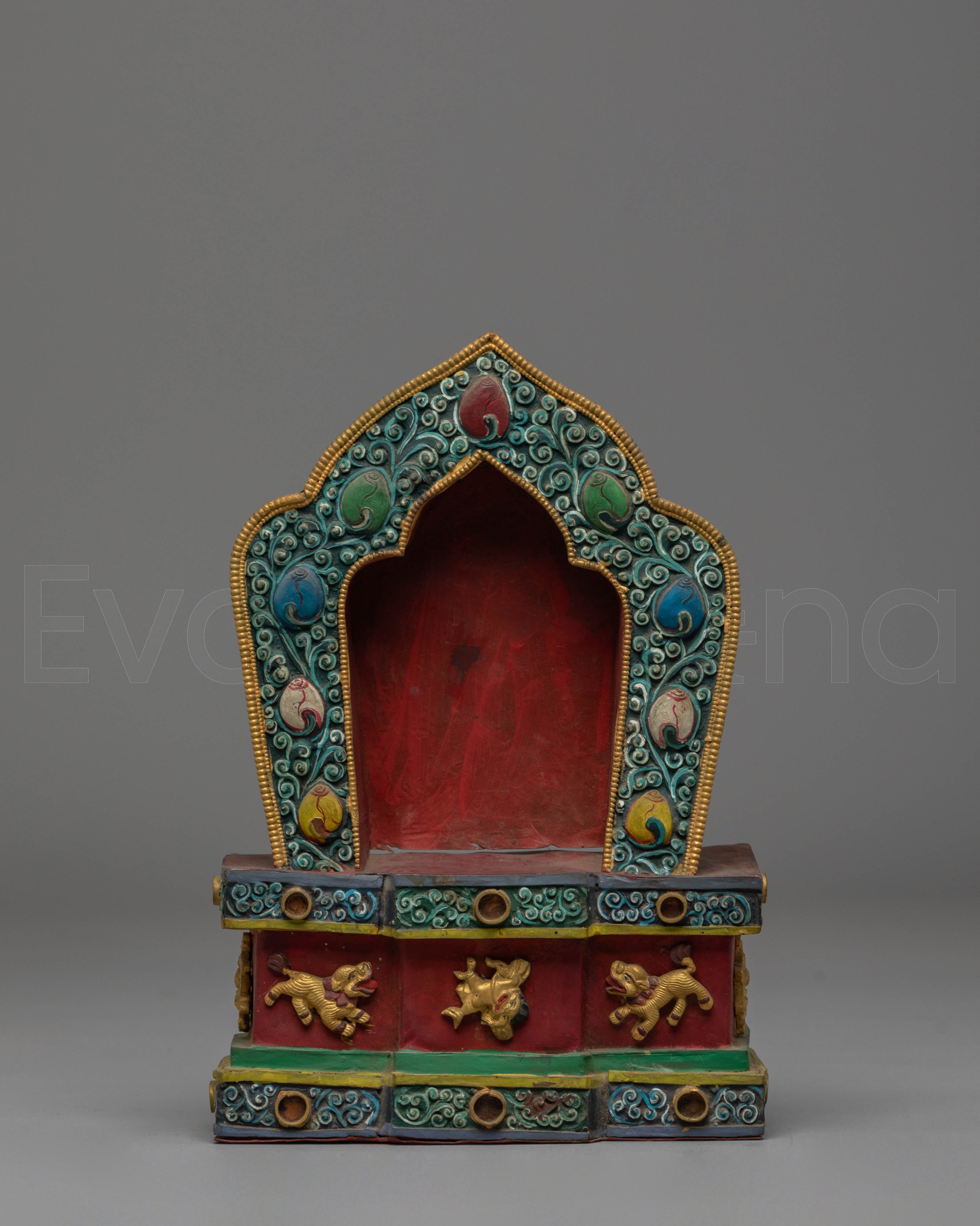Buddhist Copper Torana | Traditional Throne for Statue