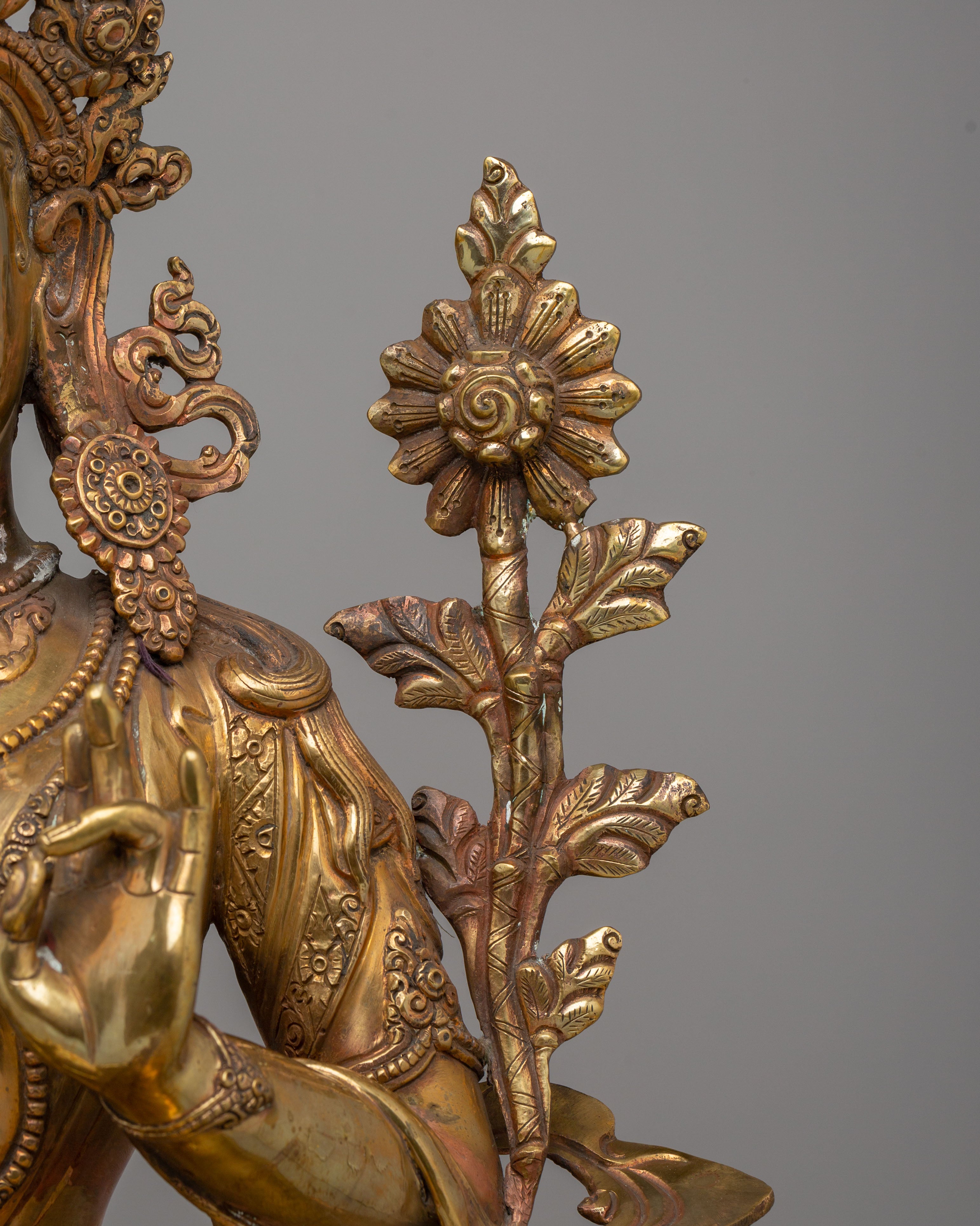 Handcrafted Green Tara Divine Statue | Spiritual Home Decor