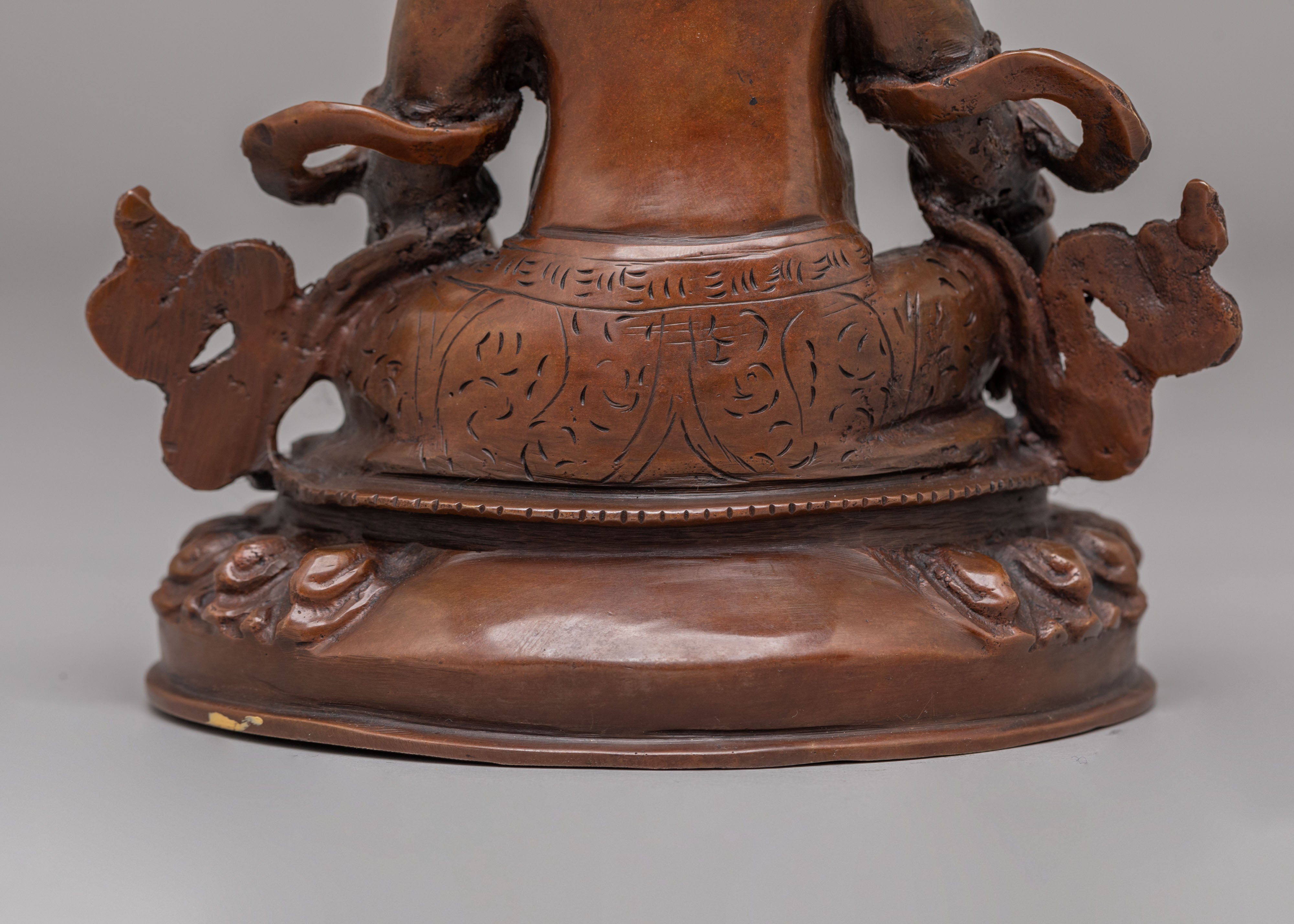 Spiritual Dzambhala Shrine Statue | Copper Body with 24K Gold Plating