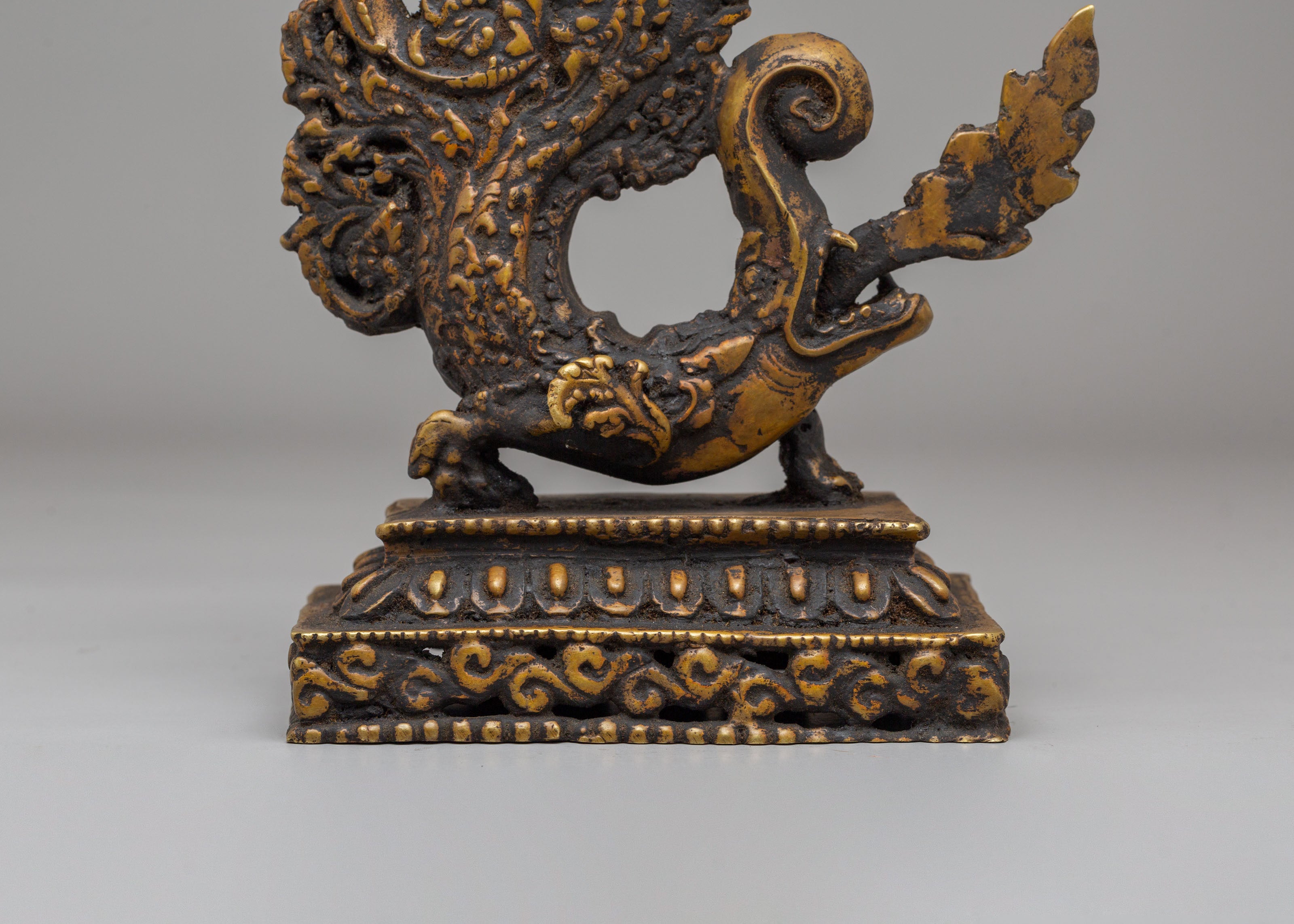 Handcrafted Dragon Decorative Set | Tibetan Ritual Dragon Figurine