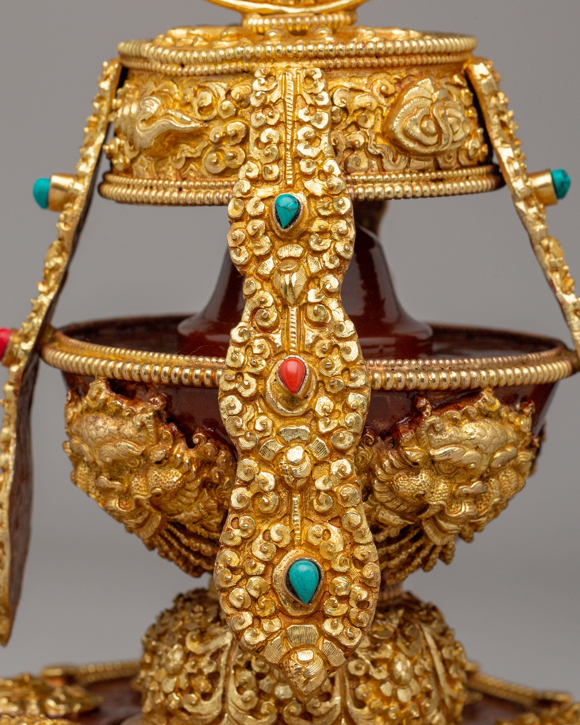 Sacred Long Life Vase for Ritual | Handcrafted Tibetan Ritual Vase