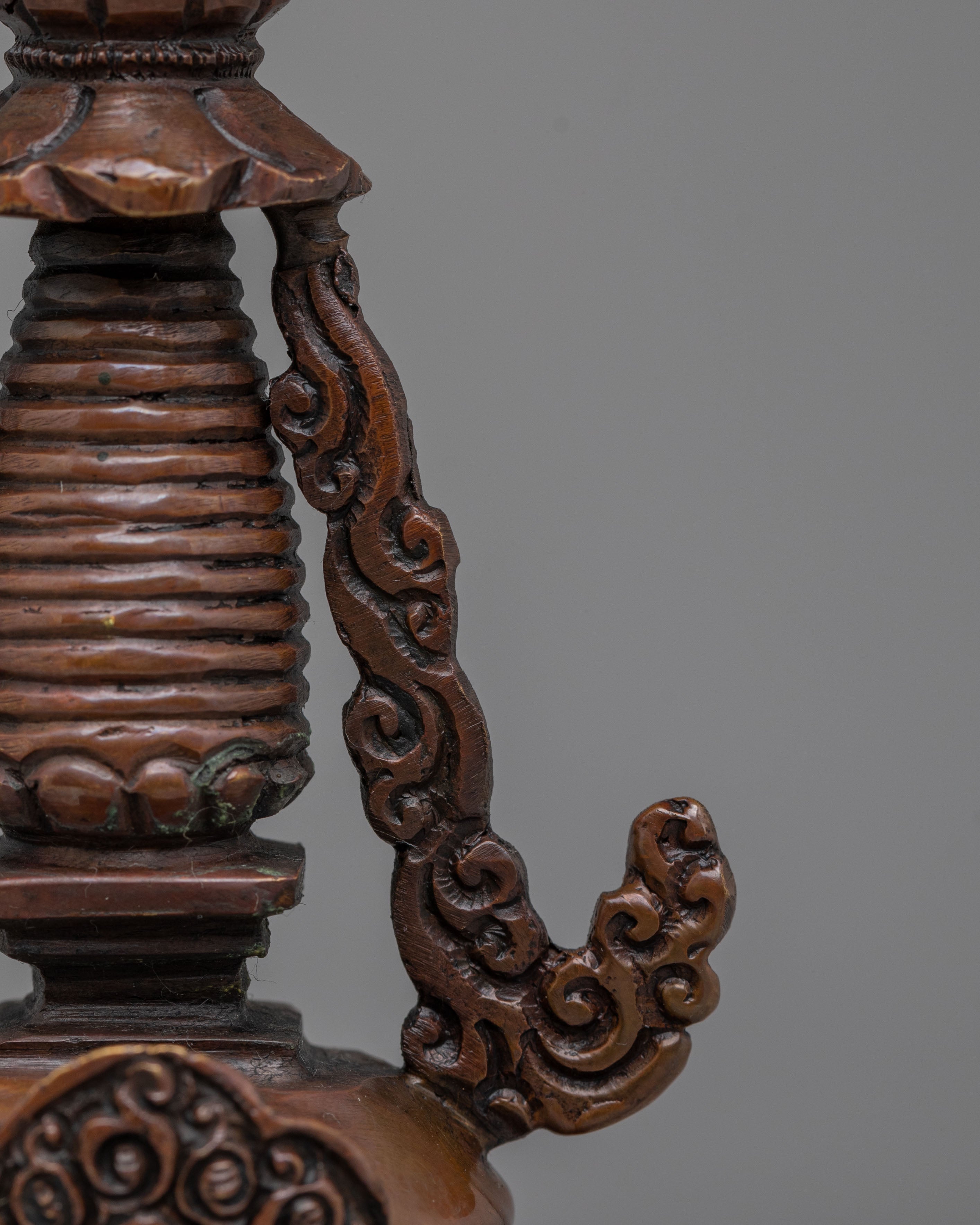 Himalayan Stupa of Complete Victory | Oxidized Copper Sacred Stupa