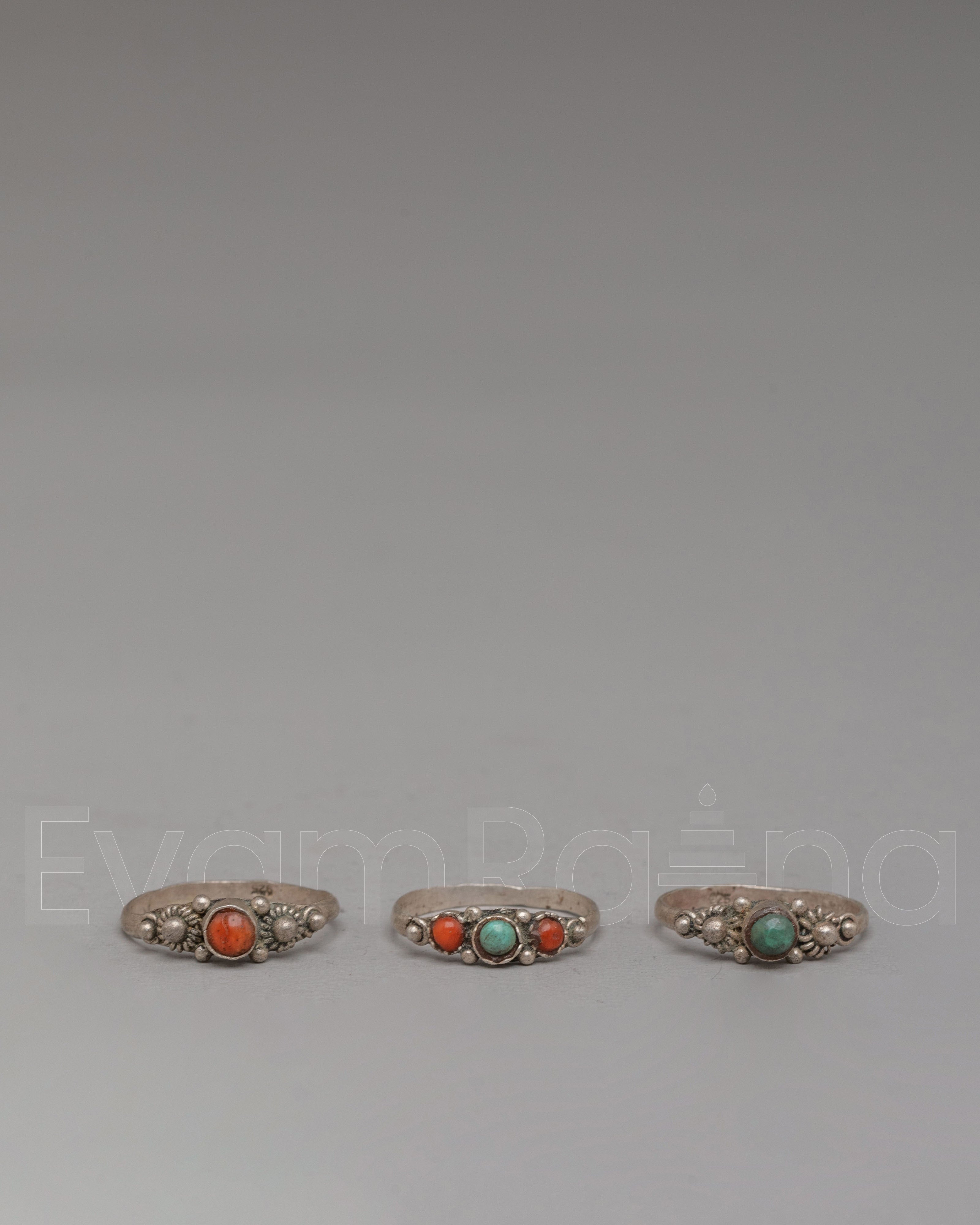 Handmade Stone Ring Set