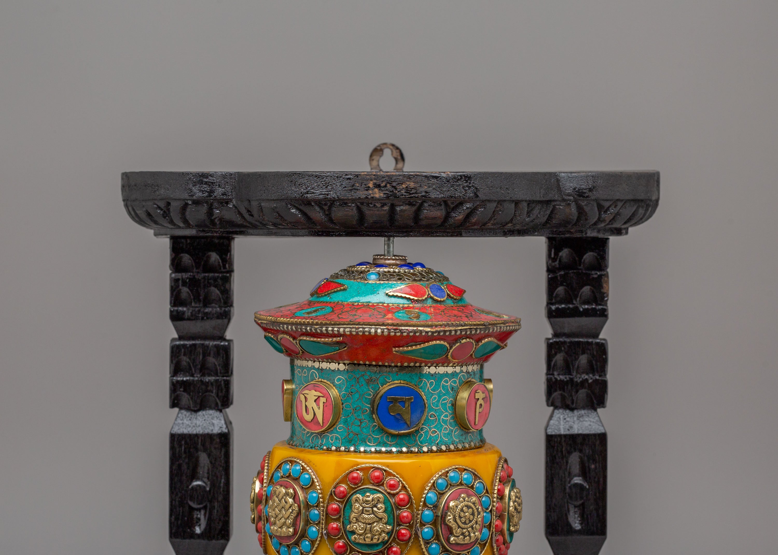 Himalayan Ritual Prayer Wheel for Altar | Mantra Spinner for Spiritual Practices