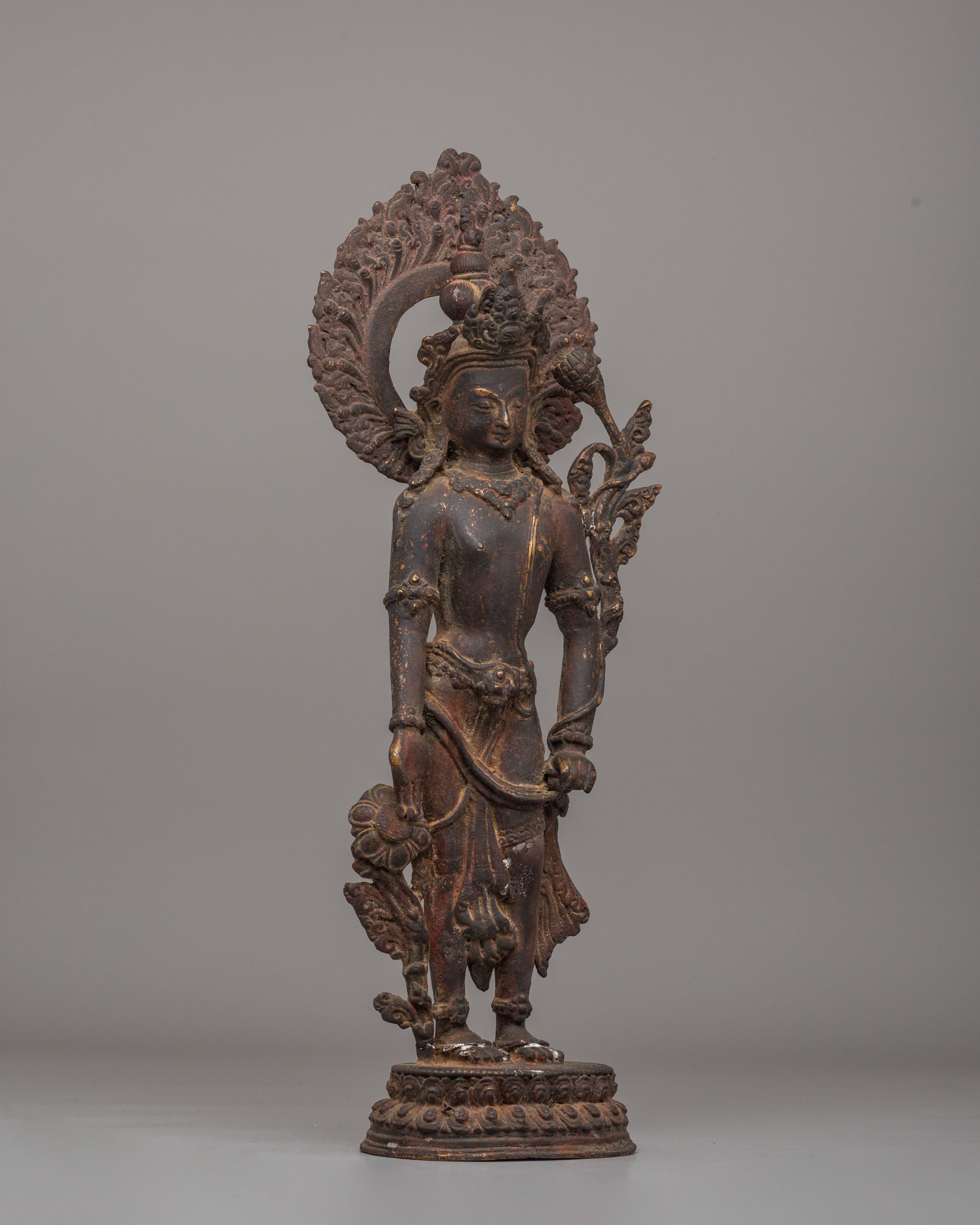 Traditional Buddhist Padmapani Statue | Symbol of Compassion and Wisdom
