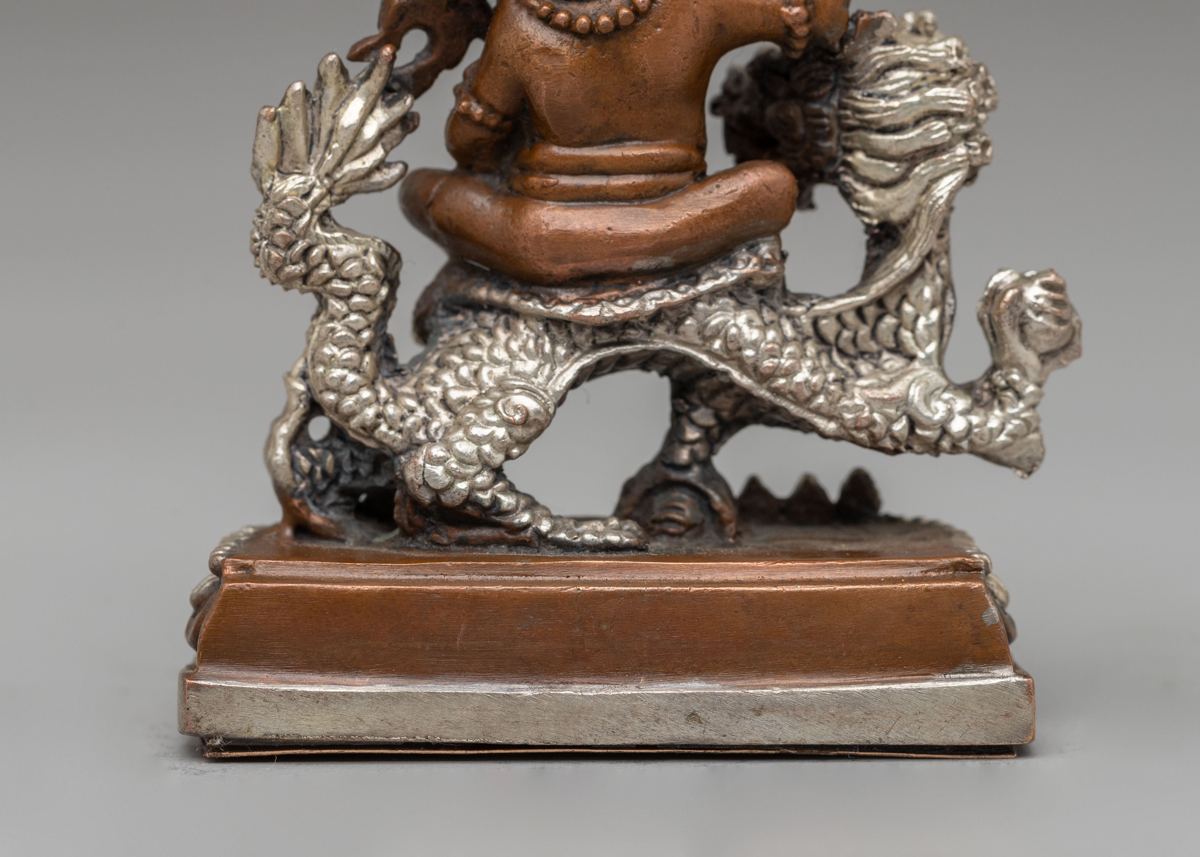 White Dzambhala Deity Statue | Buddhist Wealth God Sculpture